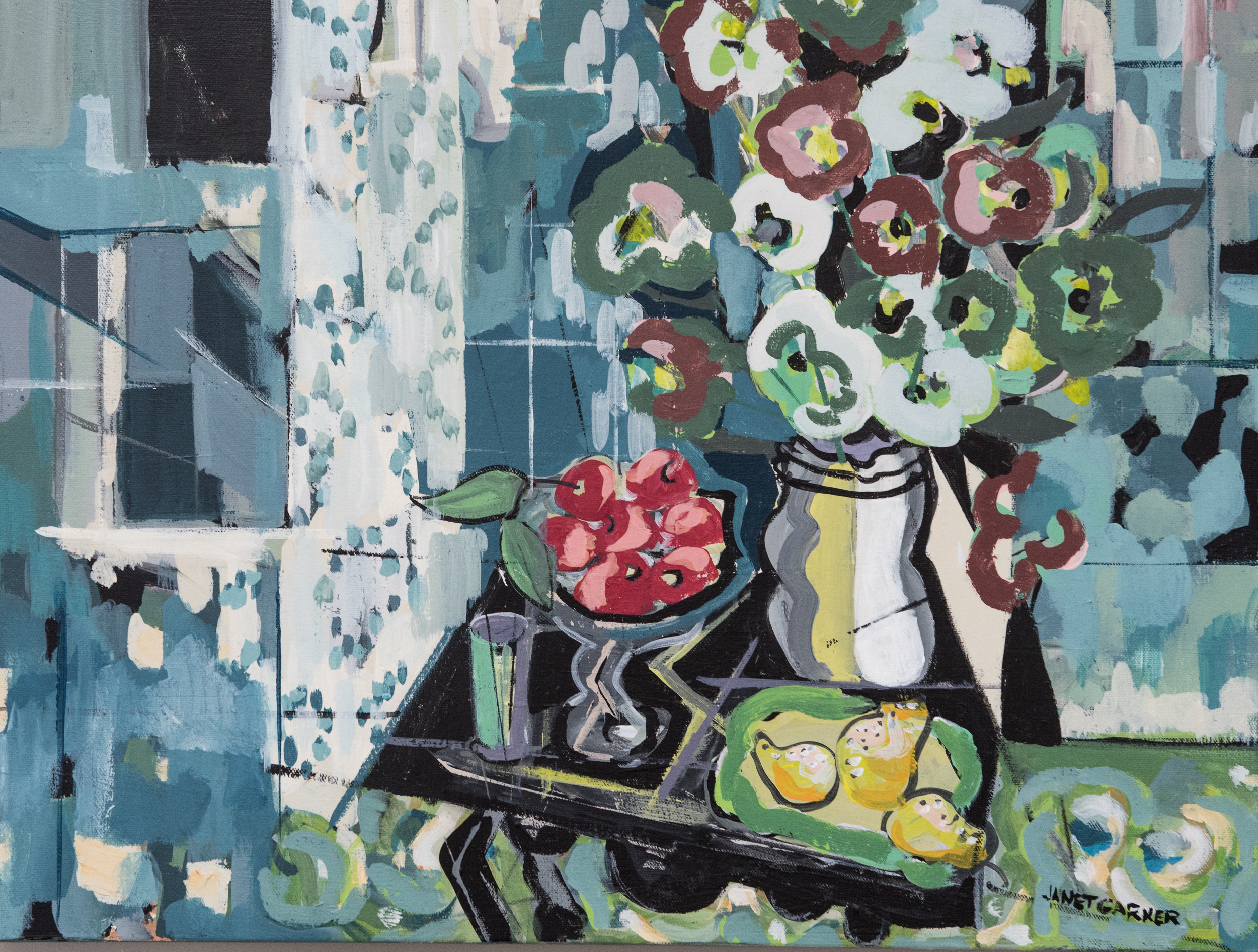 Cherries and Pears, 2015Acrylic on canvas18" x 24"