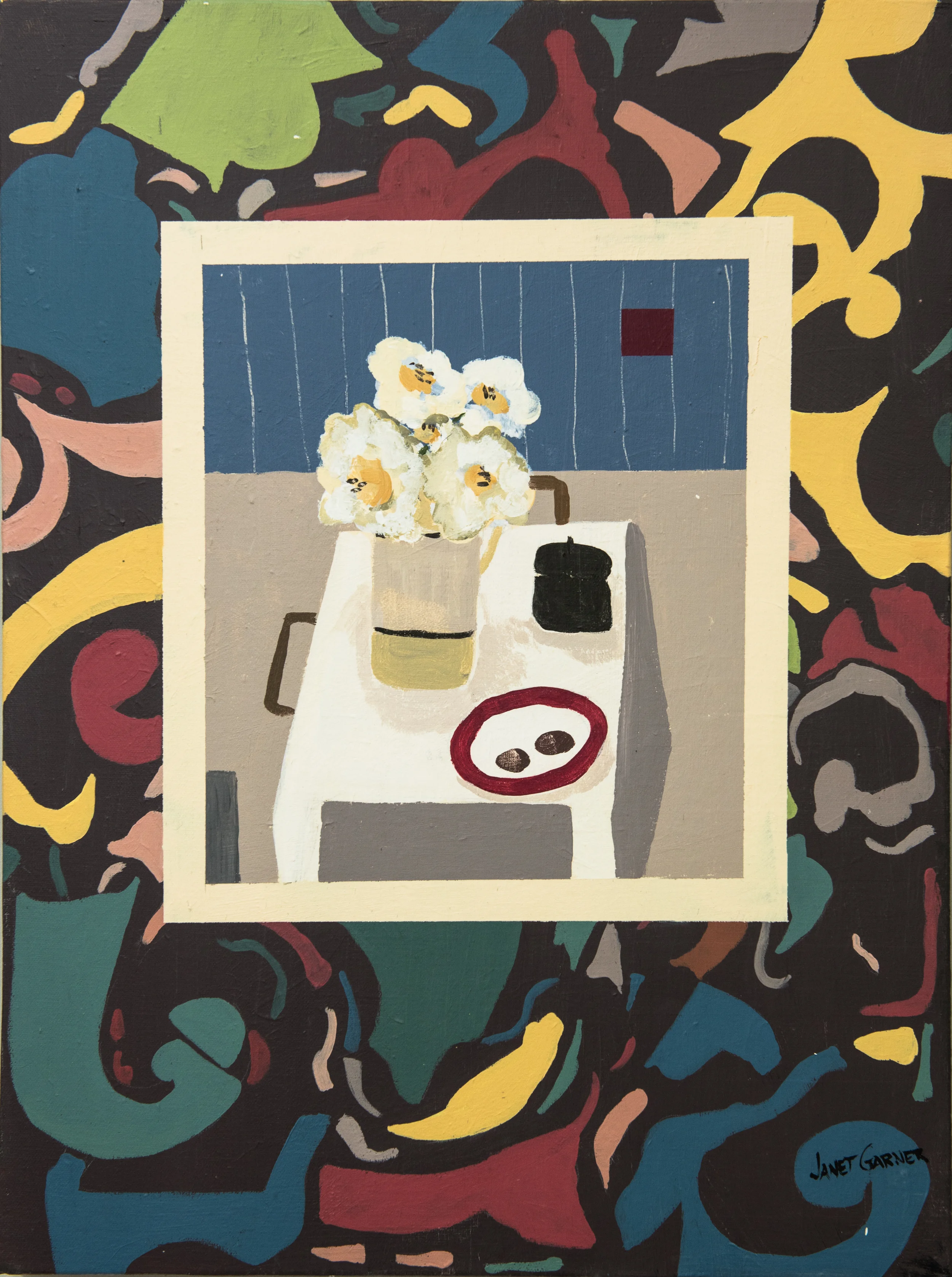 Pattern with Still Life, 2015Acrylic on canvas18" x 24"