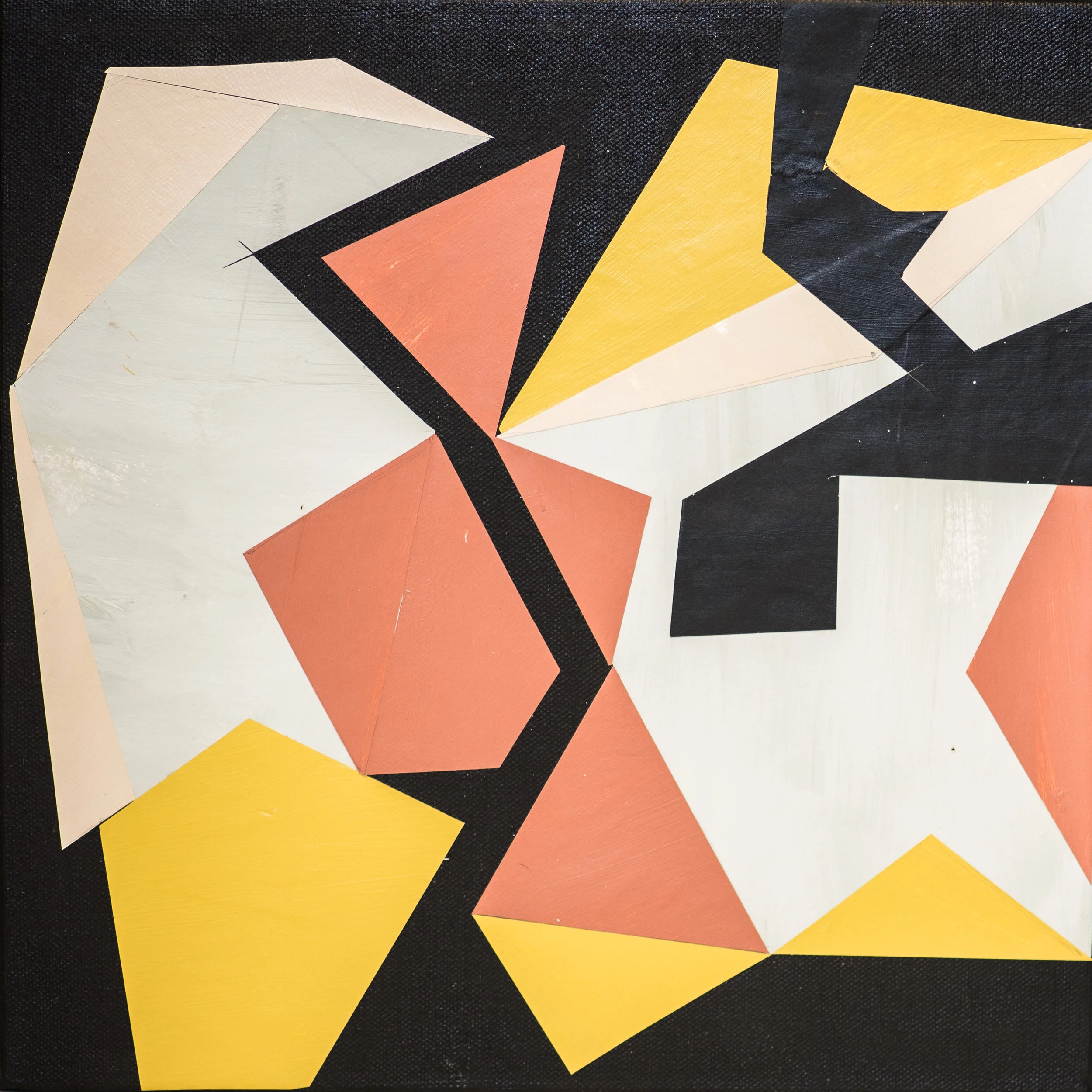 What’s the Angle?, 2018 / Collage on canvas / 12" x 12"