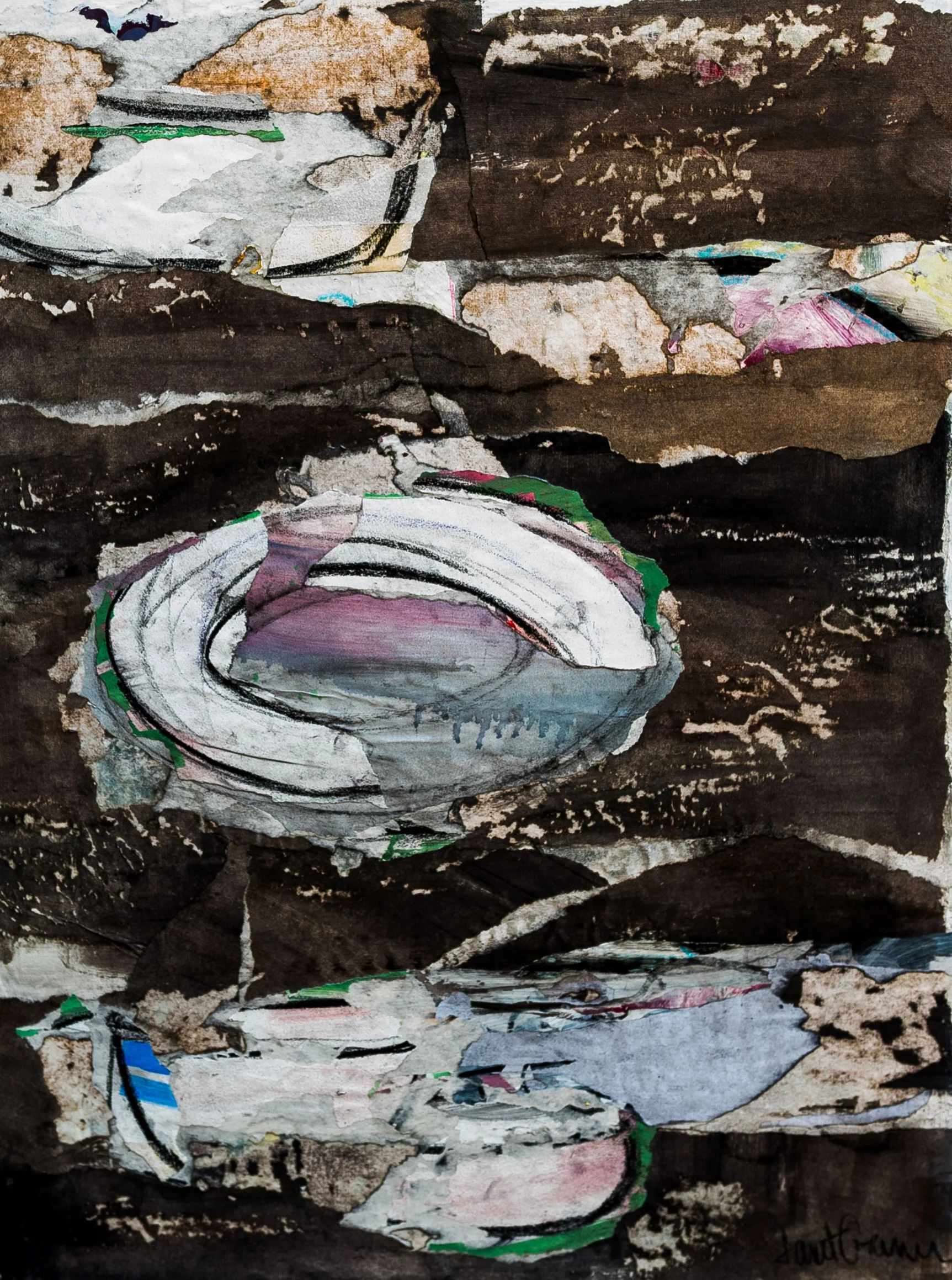 Remains of the Day, 2018 / Mixed media on canvas / 24" x 30"