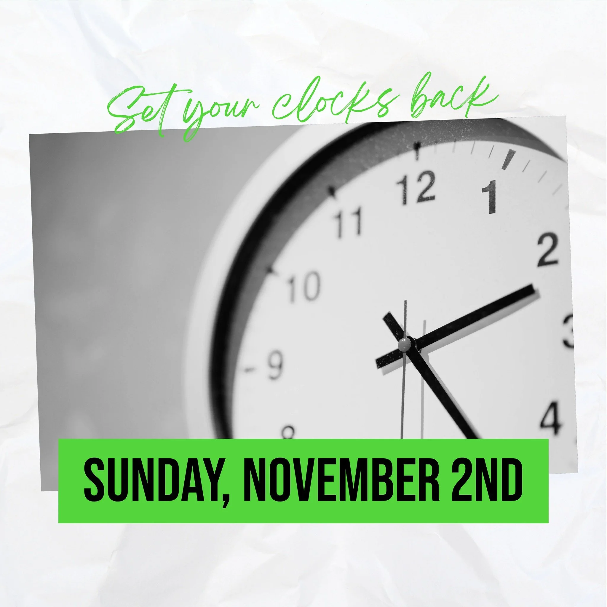Don&rsquo;t forget&mdash;this weekend we &lsquo;fall back&rsquo; an hour 🍂⏰ Set those clocks back Saturday night and join us Sunday, rested and ready for a great morning together!

 #OccupiedChurch #ChurchFamily #WeSayYes #avoiceofthekingdom #eastga