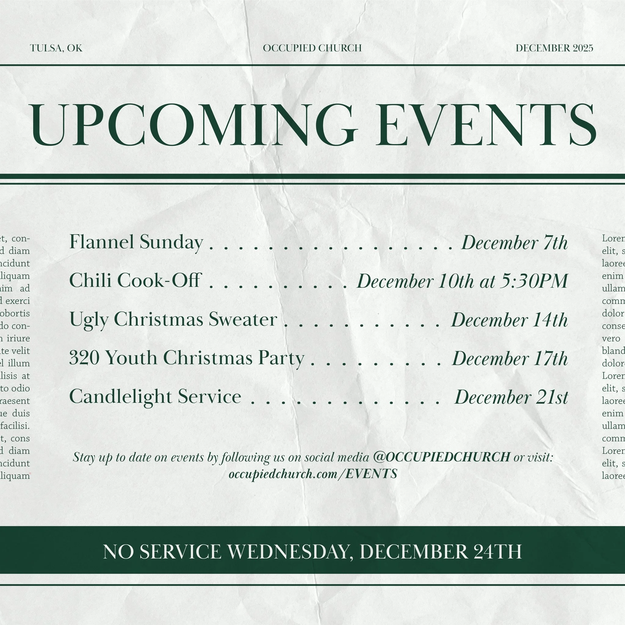 It's the most wonderful time of the year, and we've got the scoop on some special events you won't want to miss! From flannels to ugly sweaters, we're making this December NEWS worthy. Which event are you looking forward to?

We want to see how you c