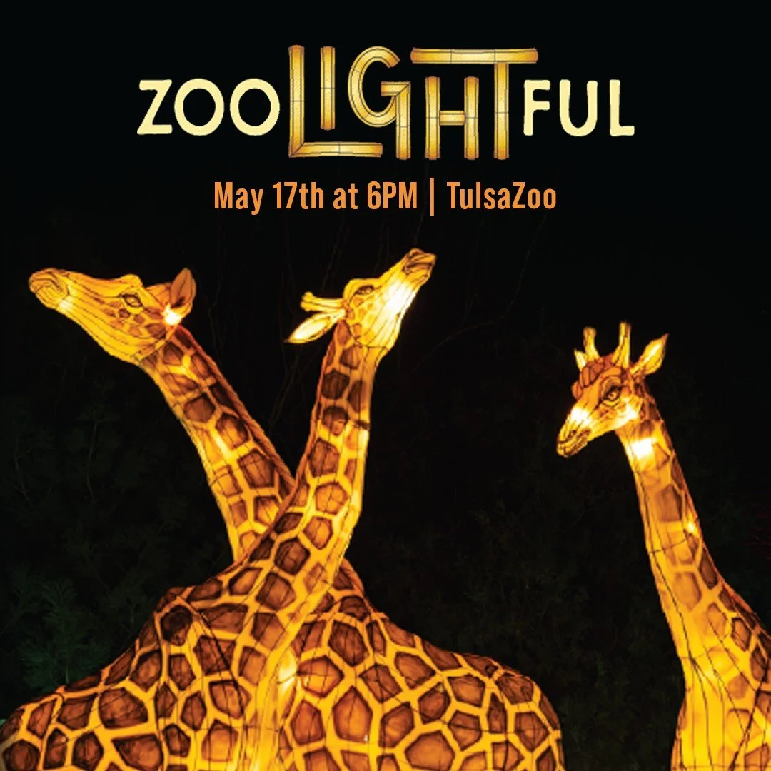 Get ready for a dazzling evening May 17th at 6PM as the Tulsa Zoo transforms with hundreds of illuminated animal lanterns for its Zoolightful experience! On-site tickets are $23.99/person or pre-purchase discounted tickets and family packs at tulsazo