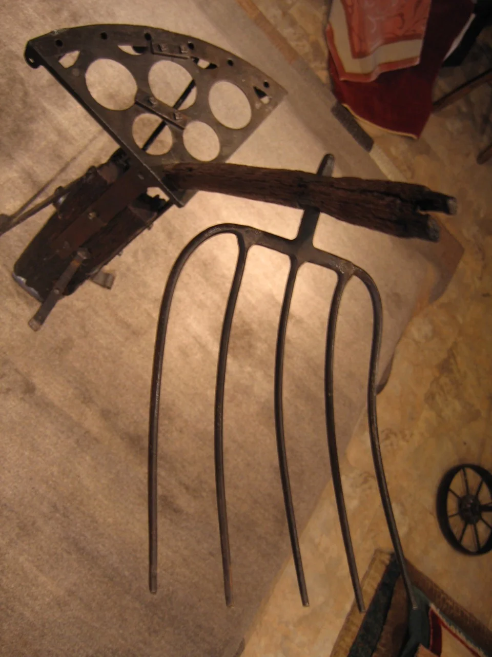 WINE RACK &amp; GOBLET STAND 2008 
All the parts used to make this piece were salvaged from a barn in Virginia.