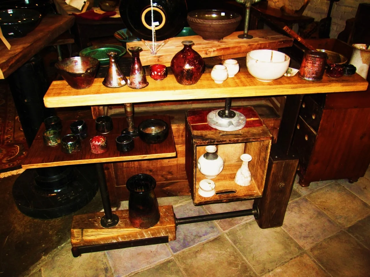 console table 100% found objects $480 by James Kerns