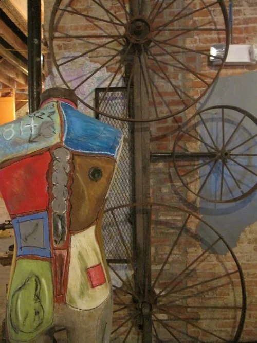 The wheels are turning @SubMerge, a flash art happening produced by the No Kings Collective at 1005 7th Street NW, WDC. Check out our installations there Thursday-Saturday the 24th http://on.fb.me/oG1l4e.