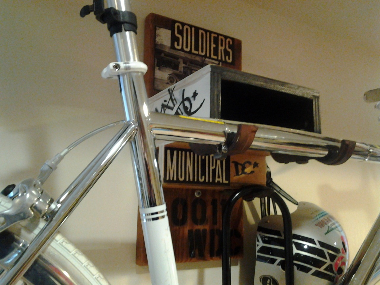 Custom bike shelf installed near the Soldier’s Home in DC today.