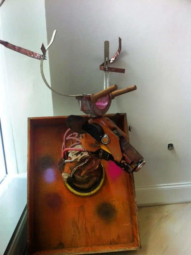 James Kerns elk head faux taxidermy destined for greatness on the wall @ http://teddyandthebullybar.net/ courtesy of @OneillStudios #art #fooddc