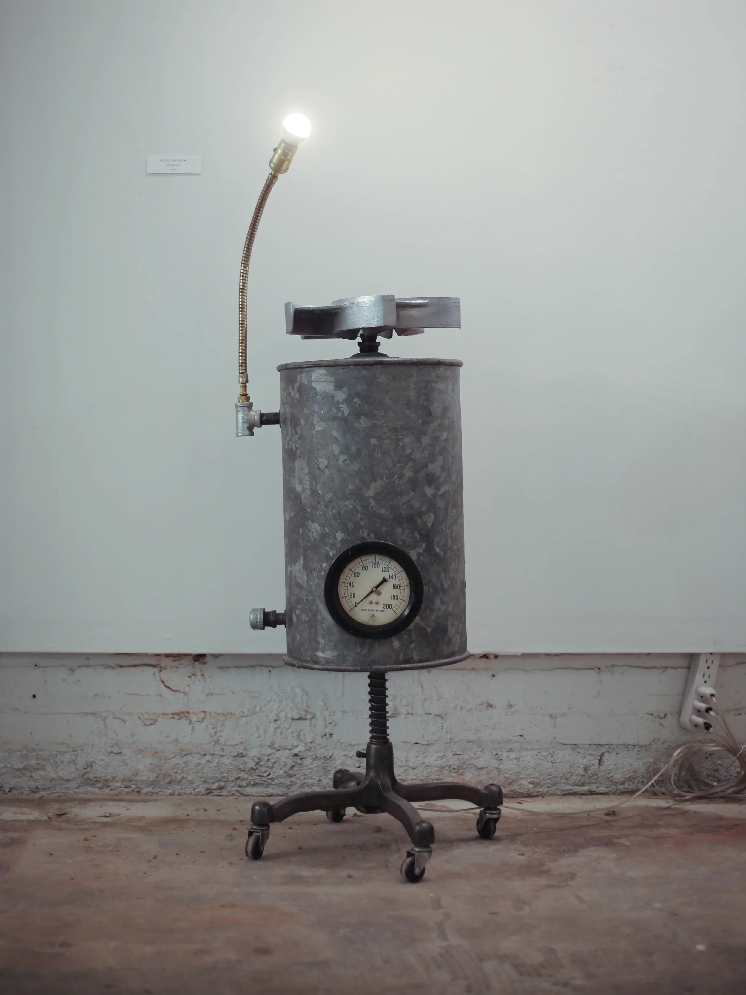 Bosses #1 — Washington DC steel expansion tank -  with foundry pattern - gauge - electronic stylings 