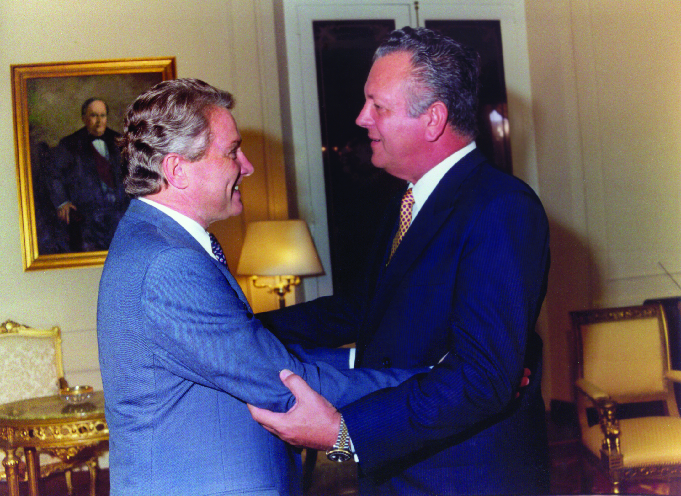 Luis with the President of Paraguay, 1980