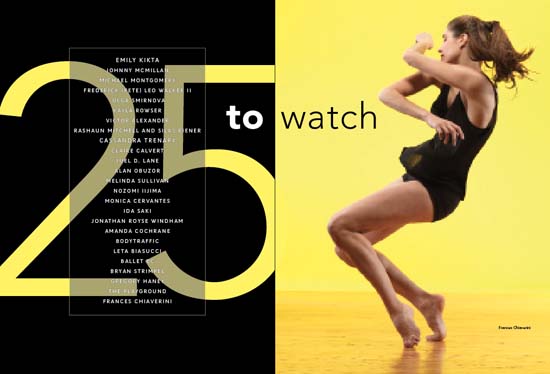 Dance Magazine, 2003, "25 to Watch"