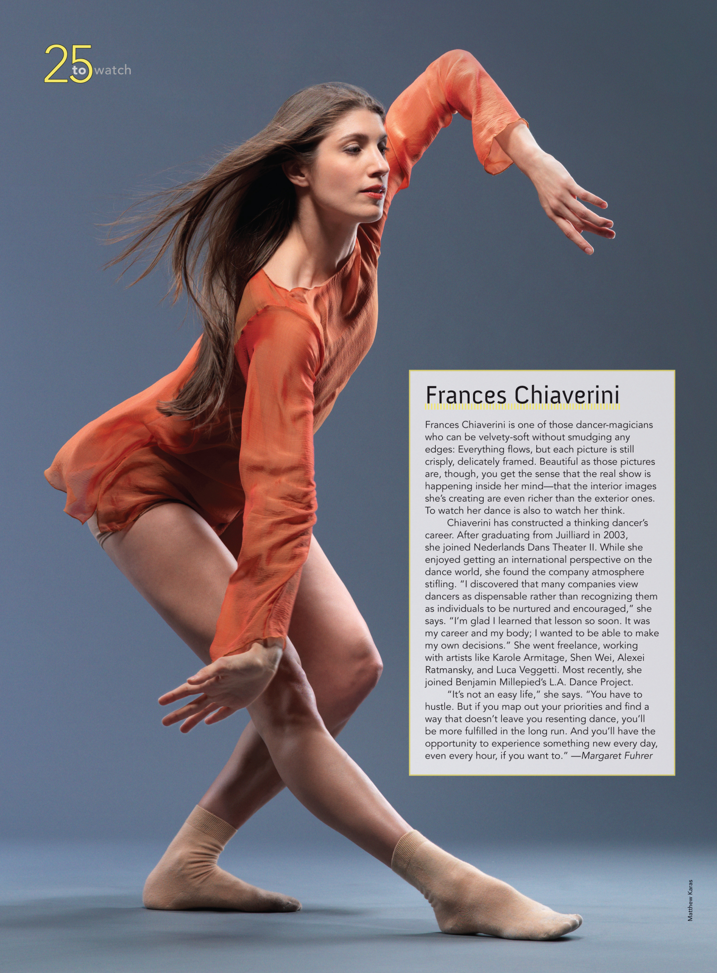  Dance Magazine,  “25 to Watch”  