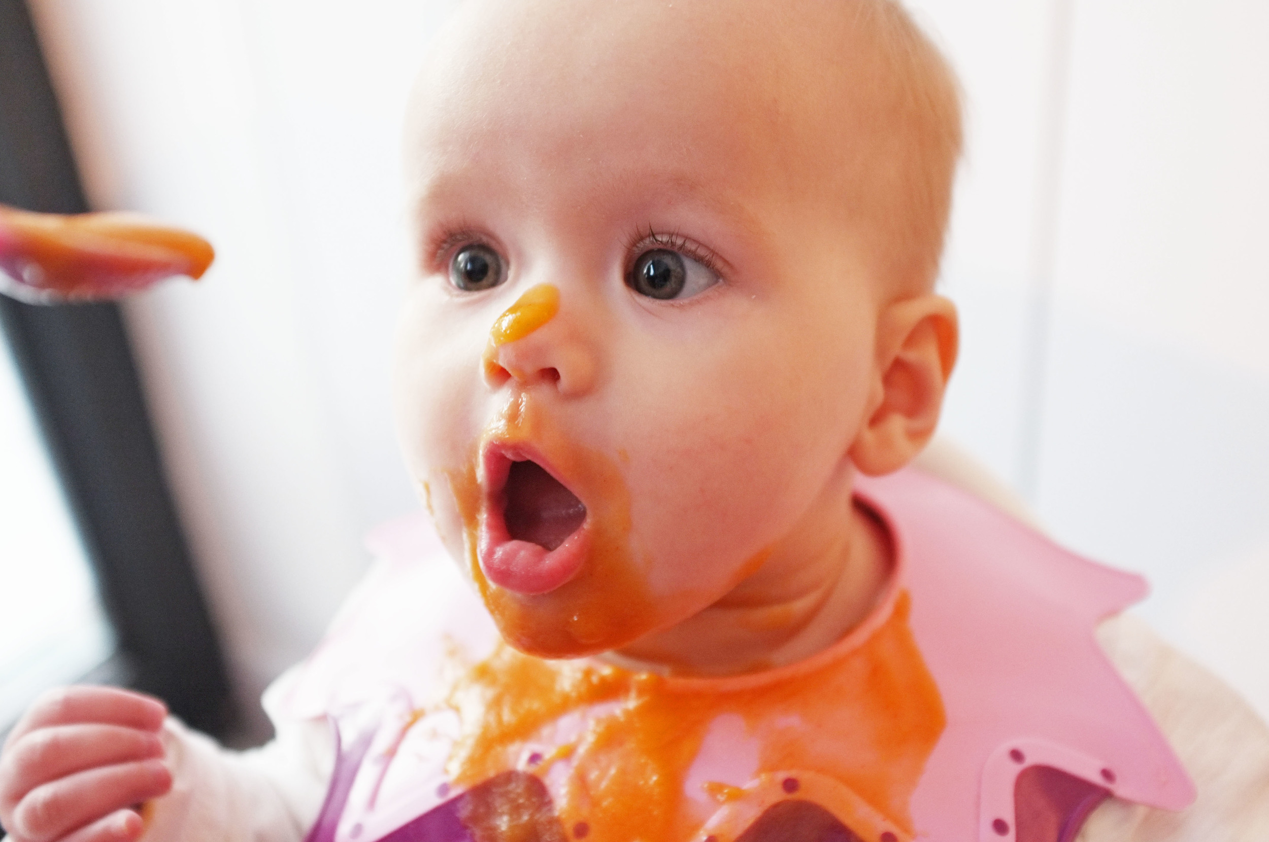 Hard to resist those pictures of baby's first taste of food!