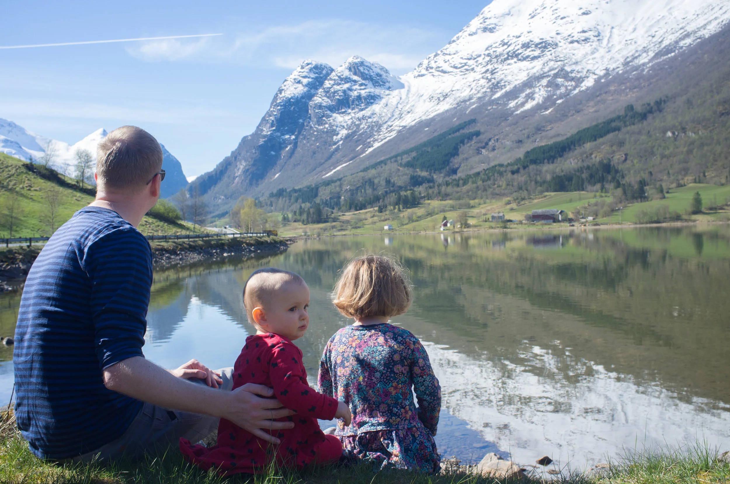 Taking in the view in Olden, Norway.
