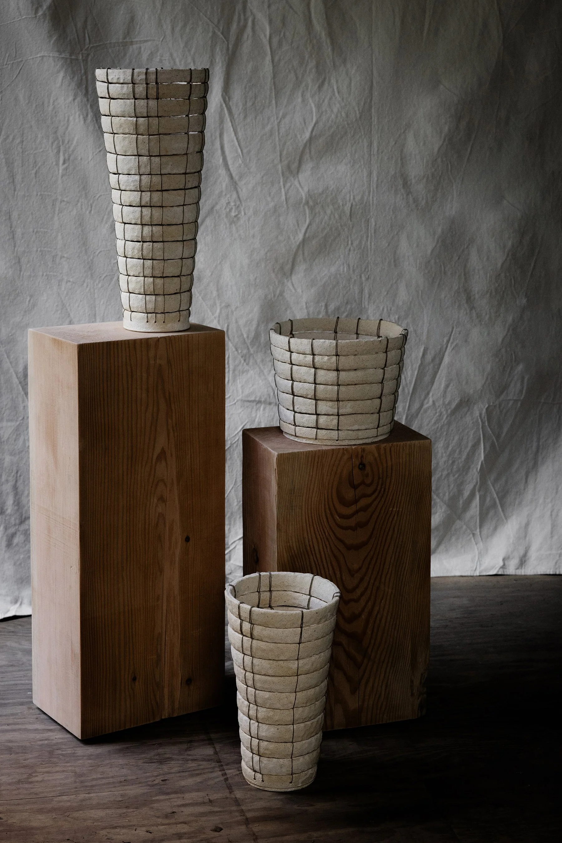 woven stoneware vessels handmade by Cara Taylor (Copy) (Copy)