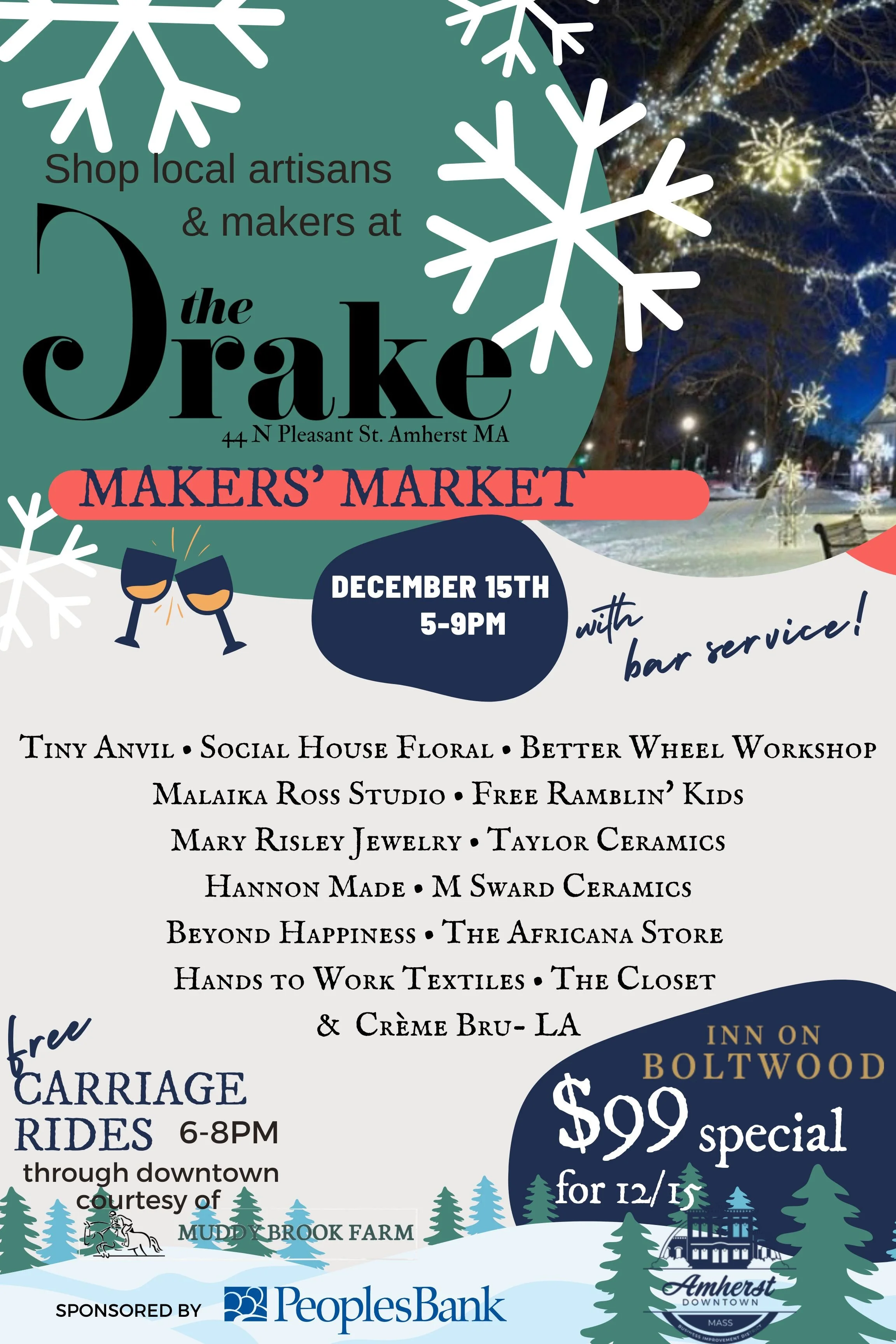 Amherst Holiday Stroll: Makers at The Drake 