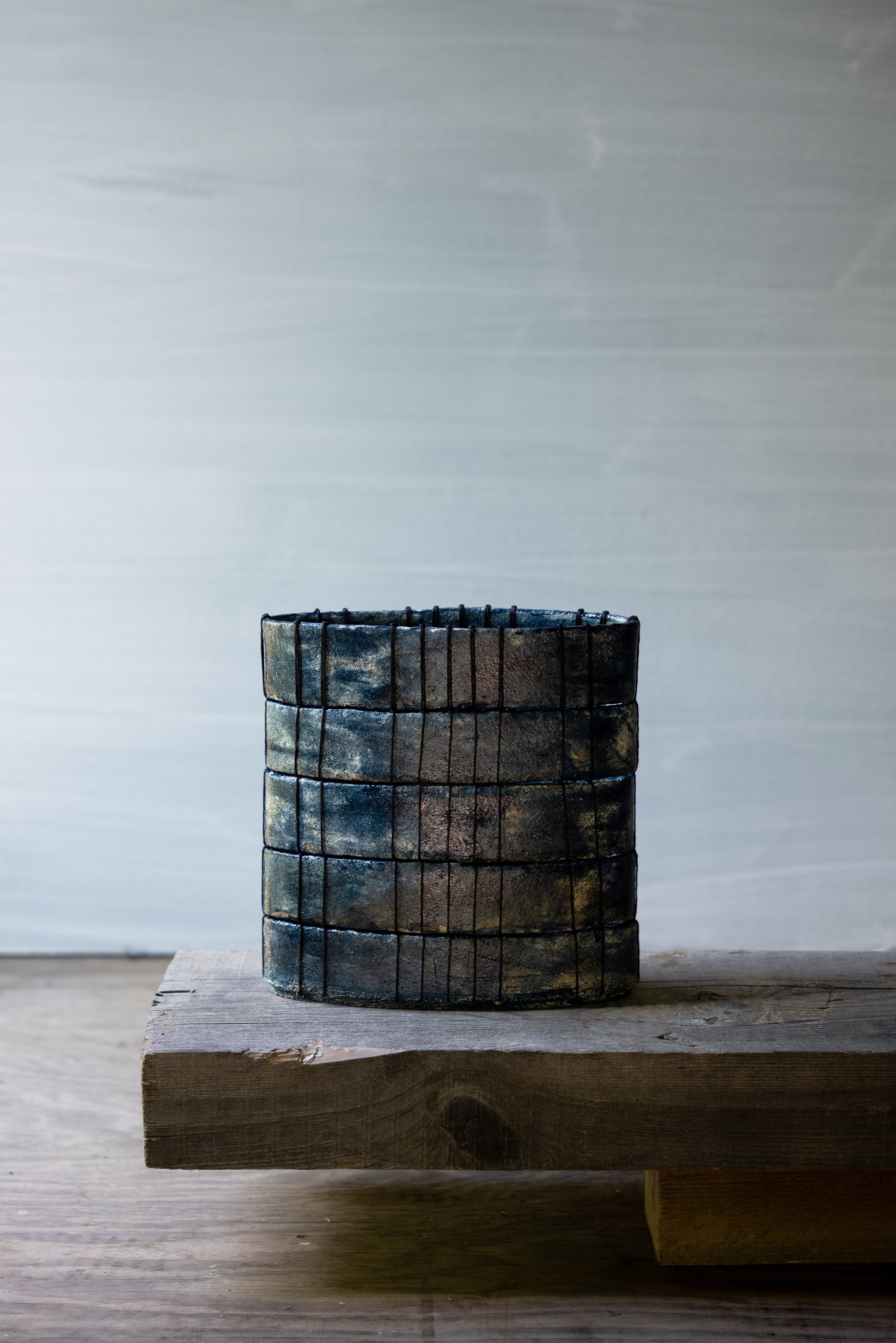 Woven Vessel / 4 Coils / Midnight