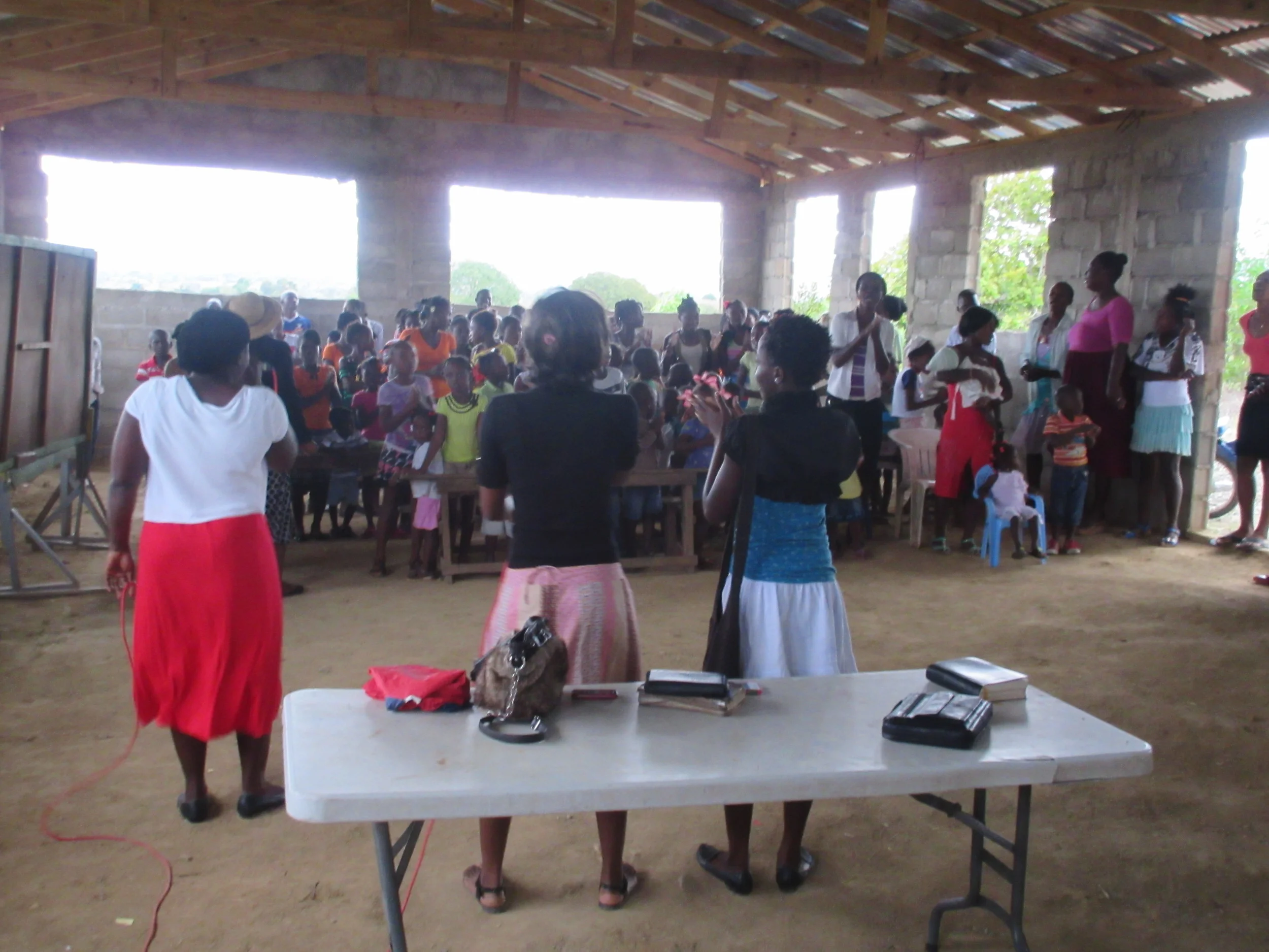 A mission outreach event in Baja for children and families. 