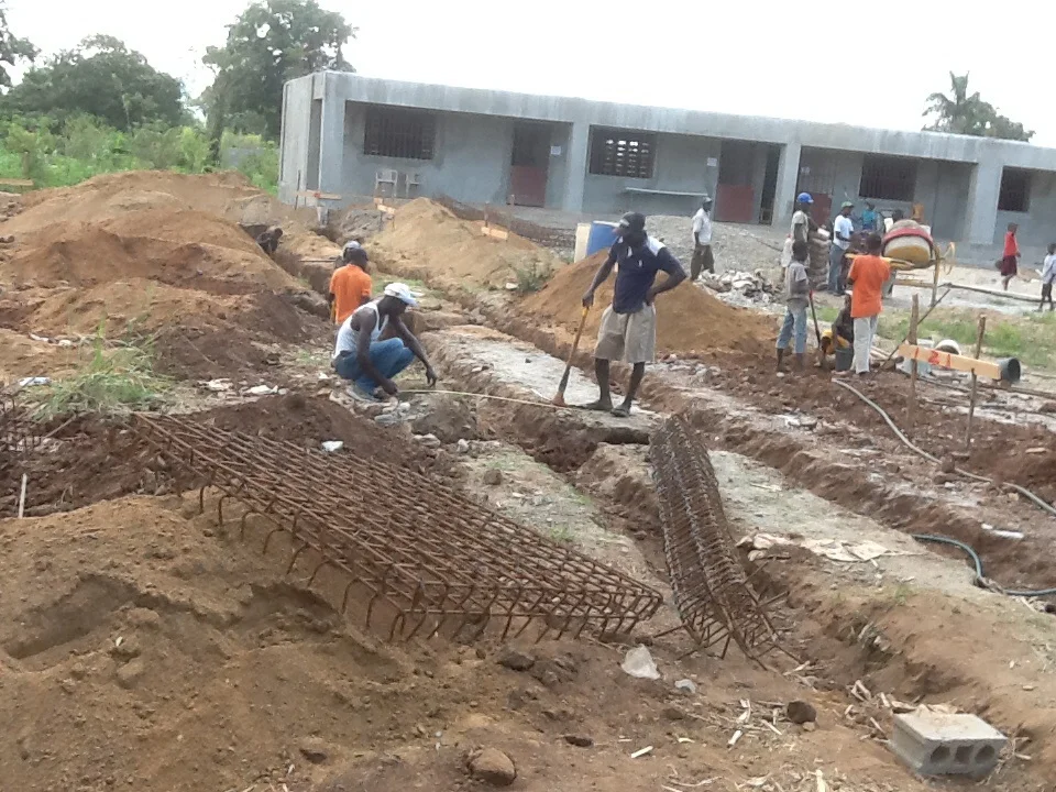 Prep work for installing rebar support posts