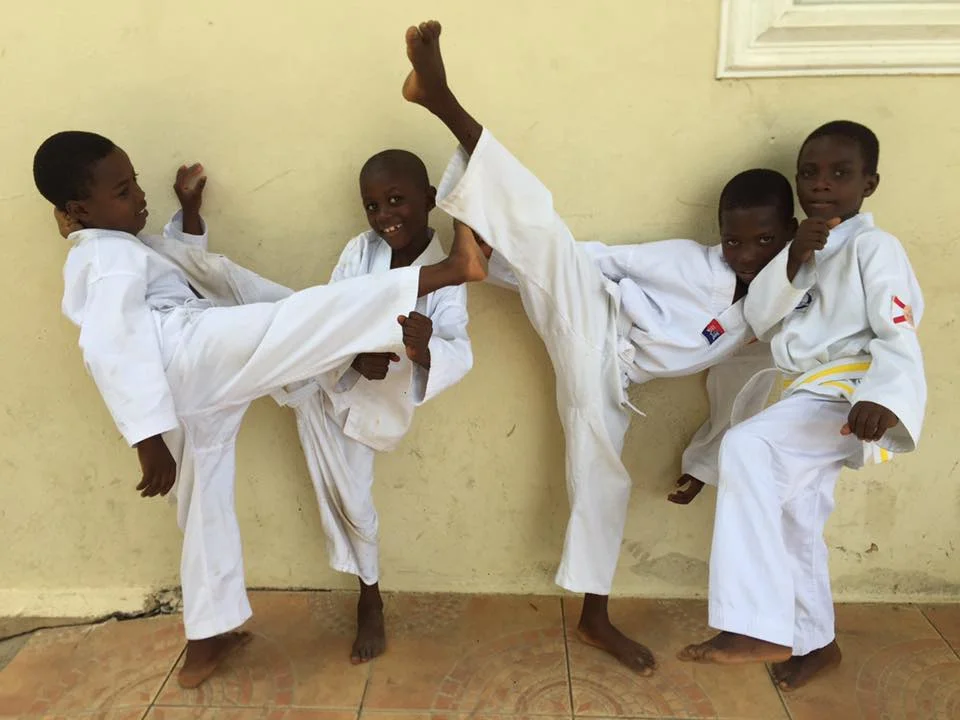 Four of the boys striking a pose!