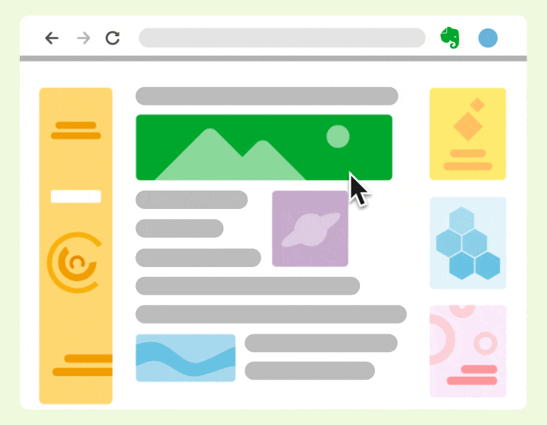 This GIF was created for the web clipper landing page to show the UI in a simple form.