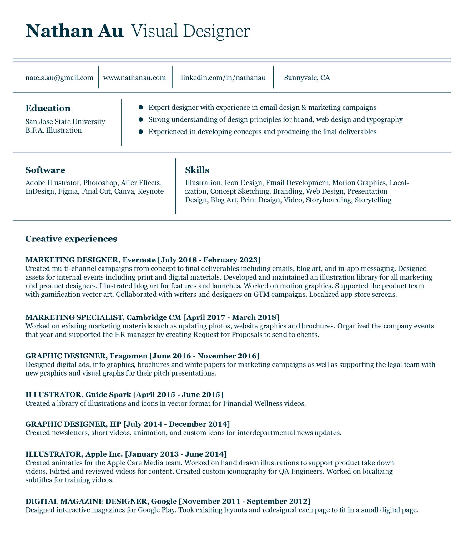 Resume — Nathan Au