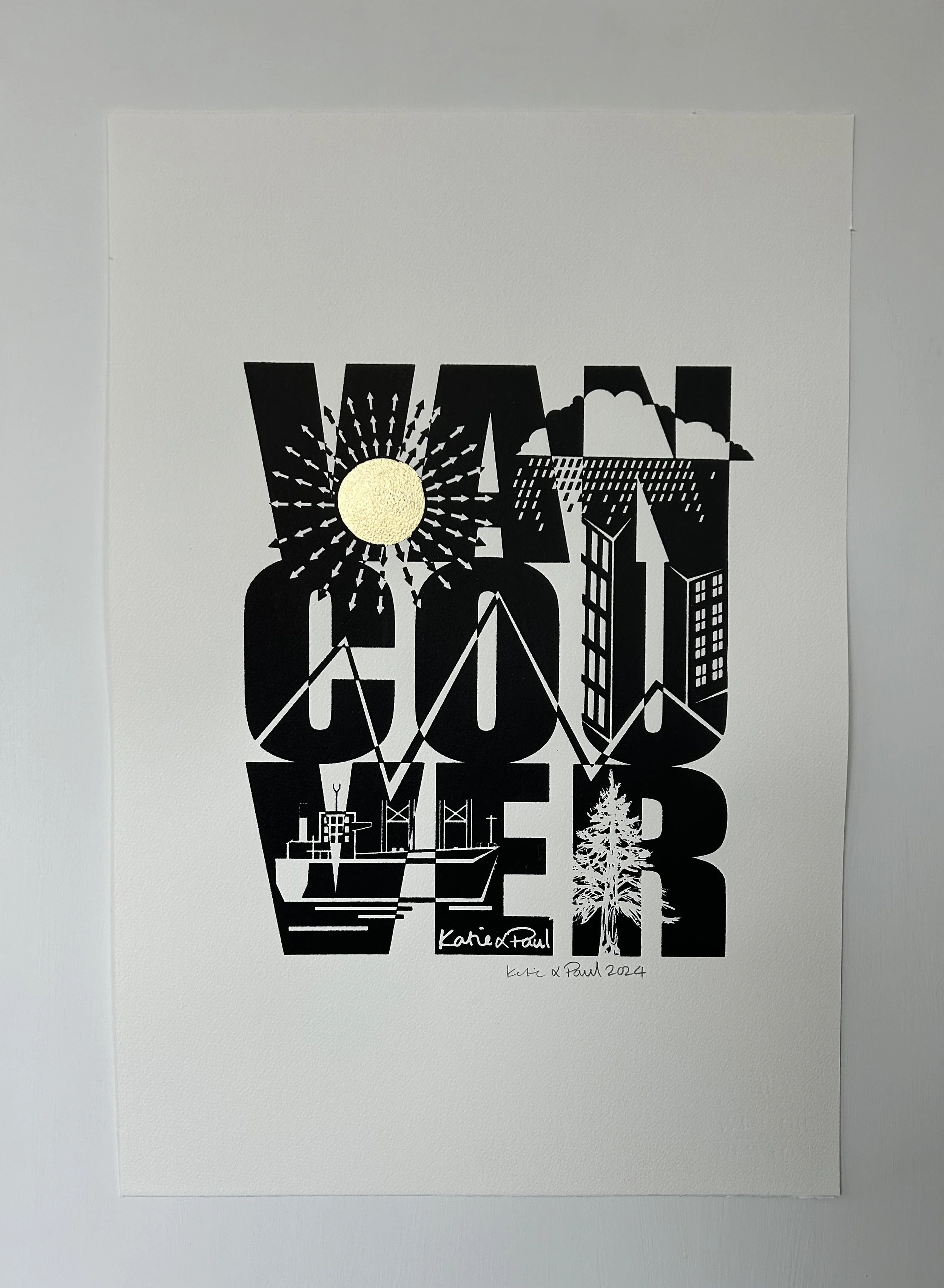 Vancouver Gold screen print