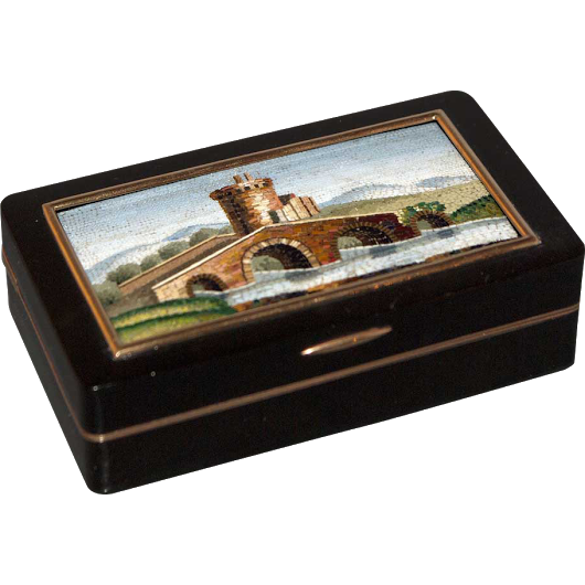 Lucano Bridge micromosaic snuff box
