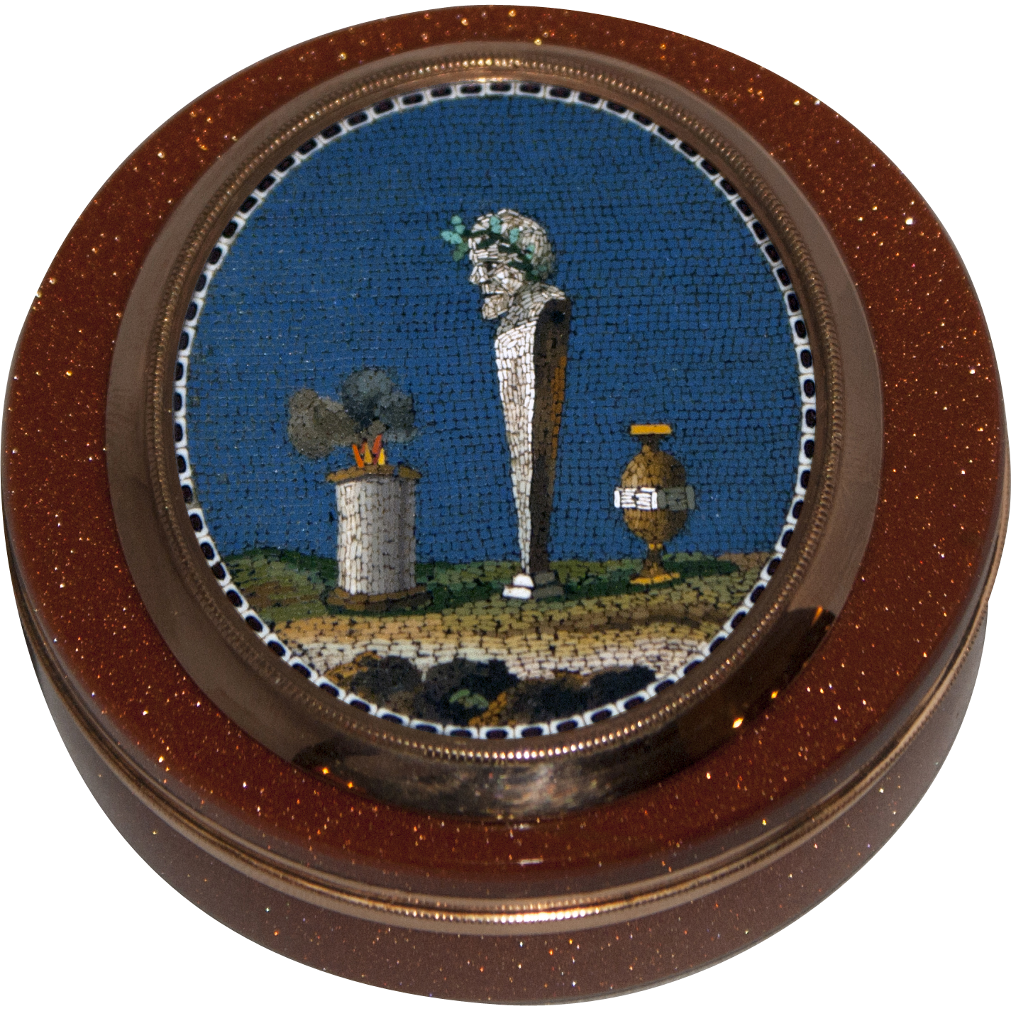 micromosaic, avventurina, mourning