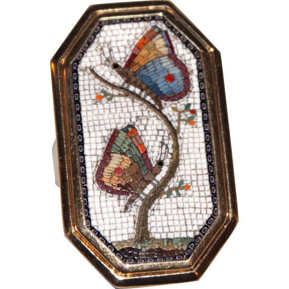 micromosaic ring butterflies