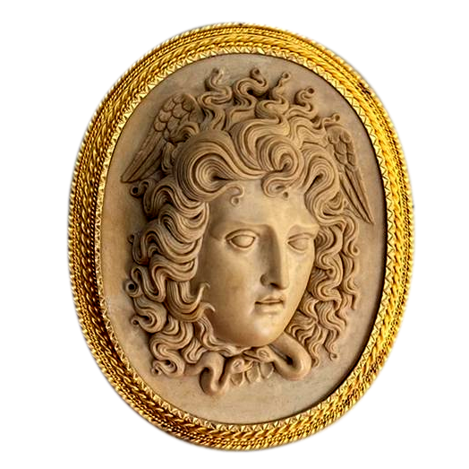 Medusa lava cameo