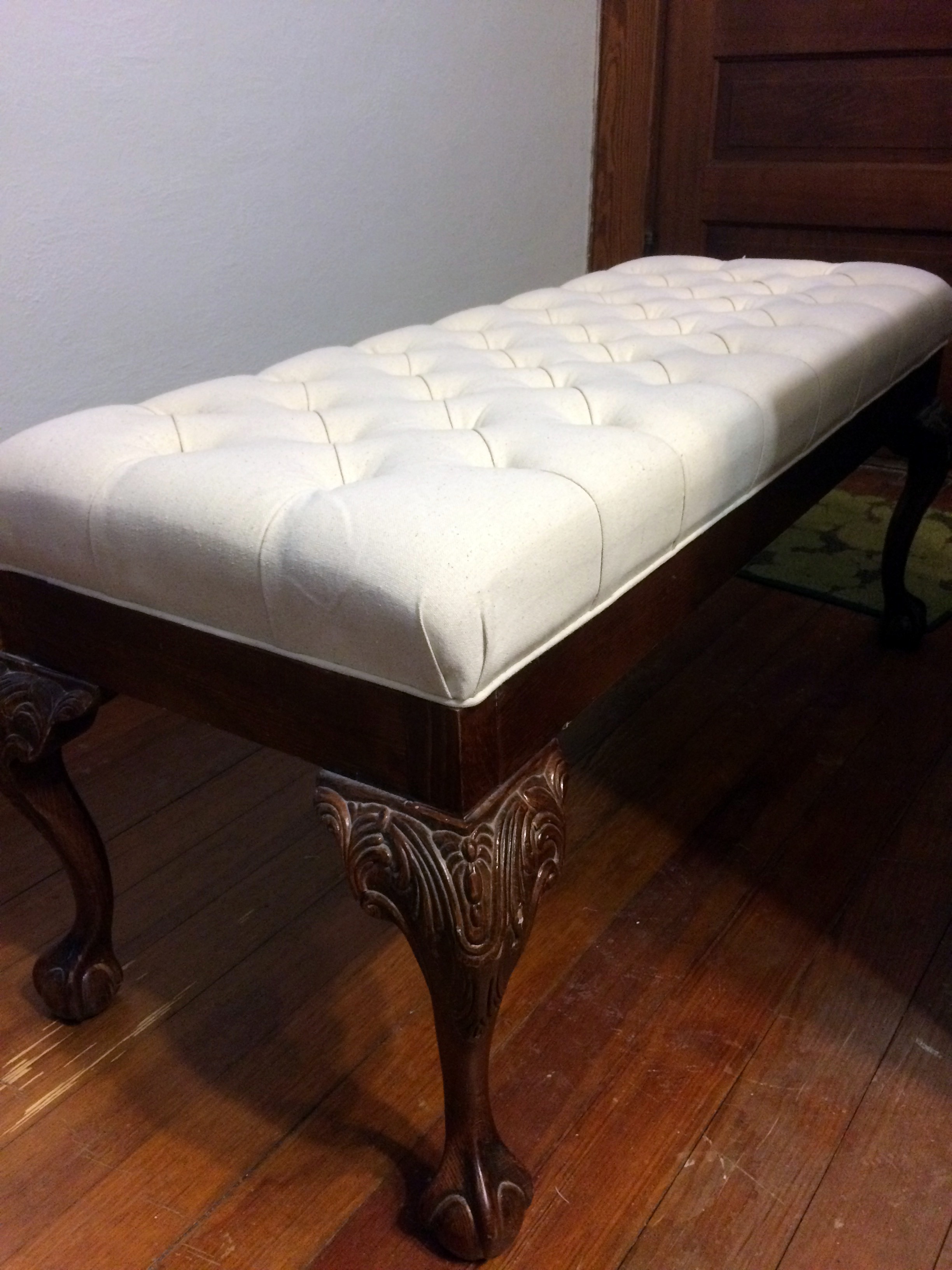 diamond tufted bench