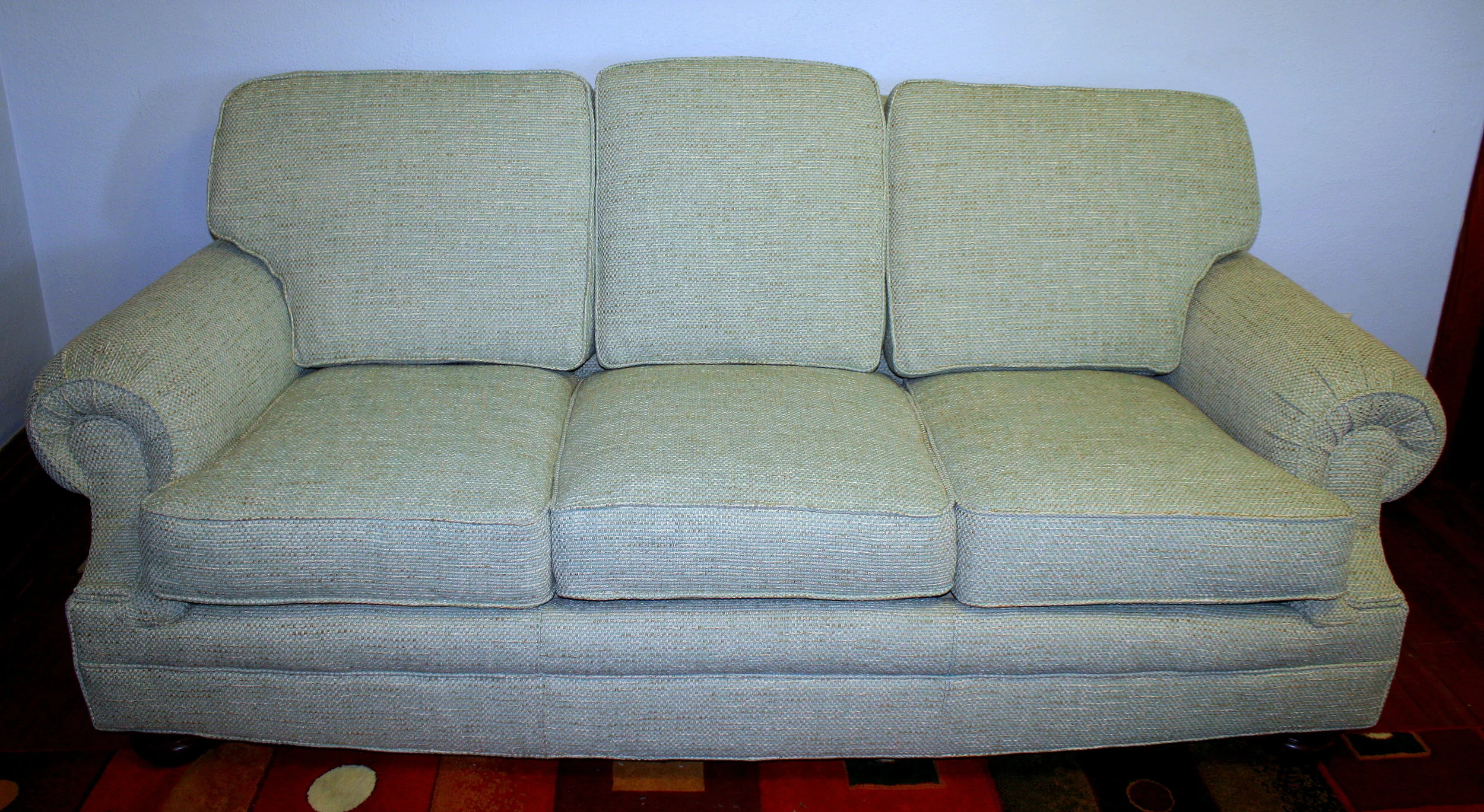 scrolled arm sofa