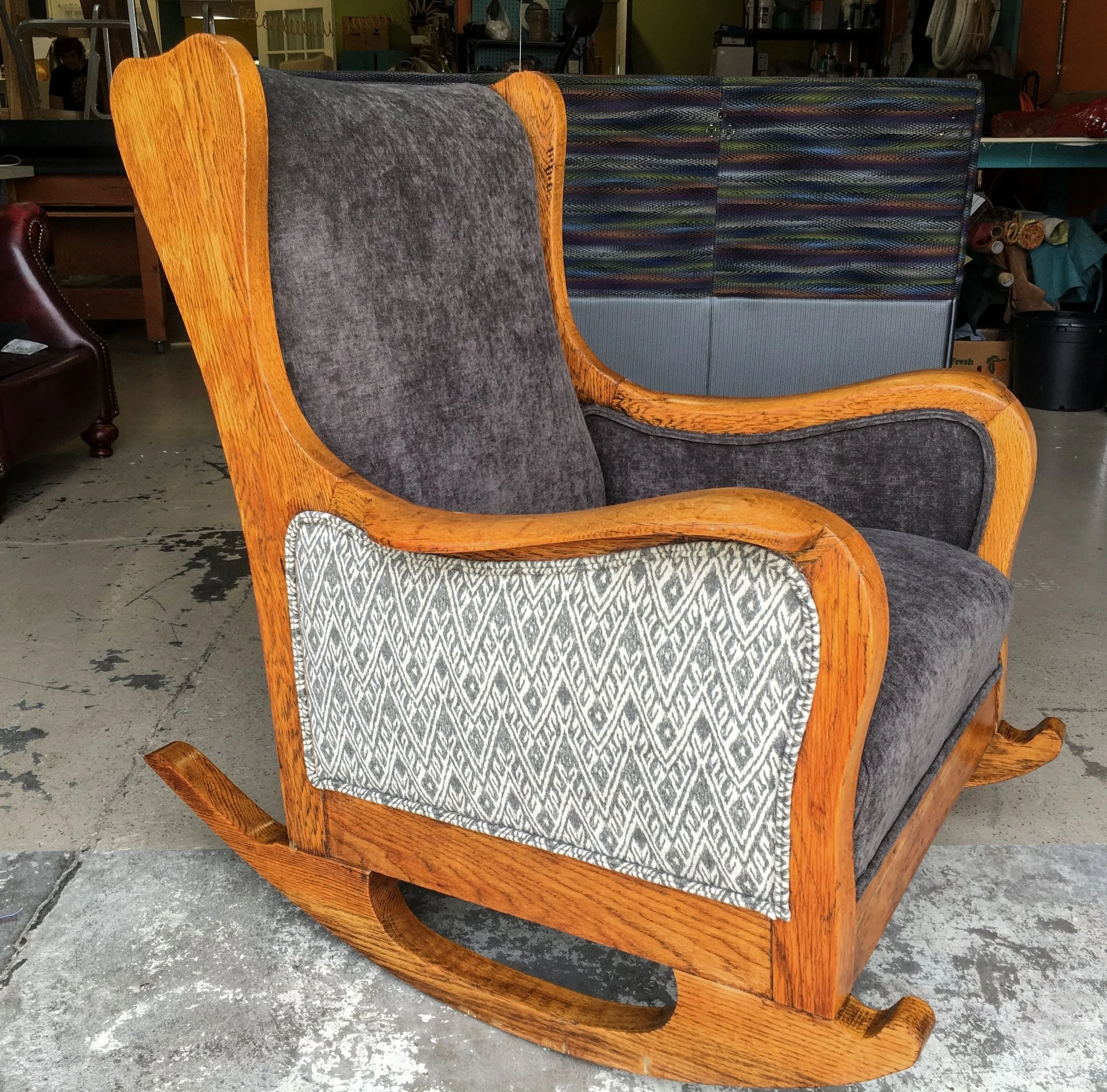 upholstered rocker