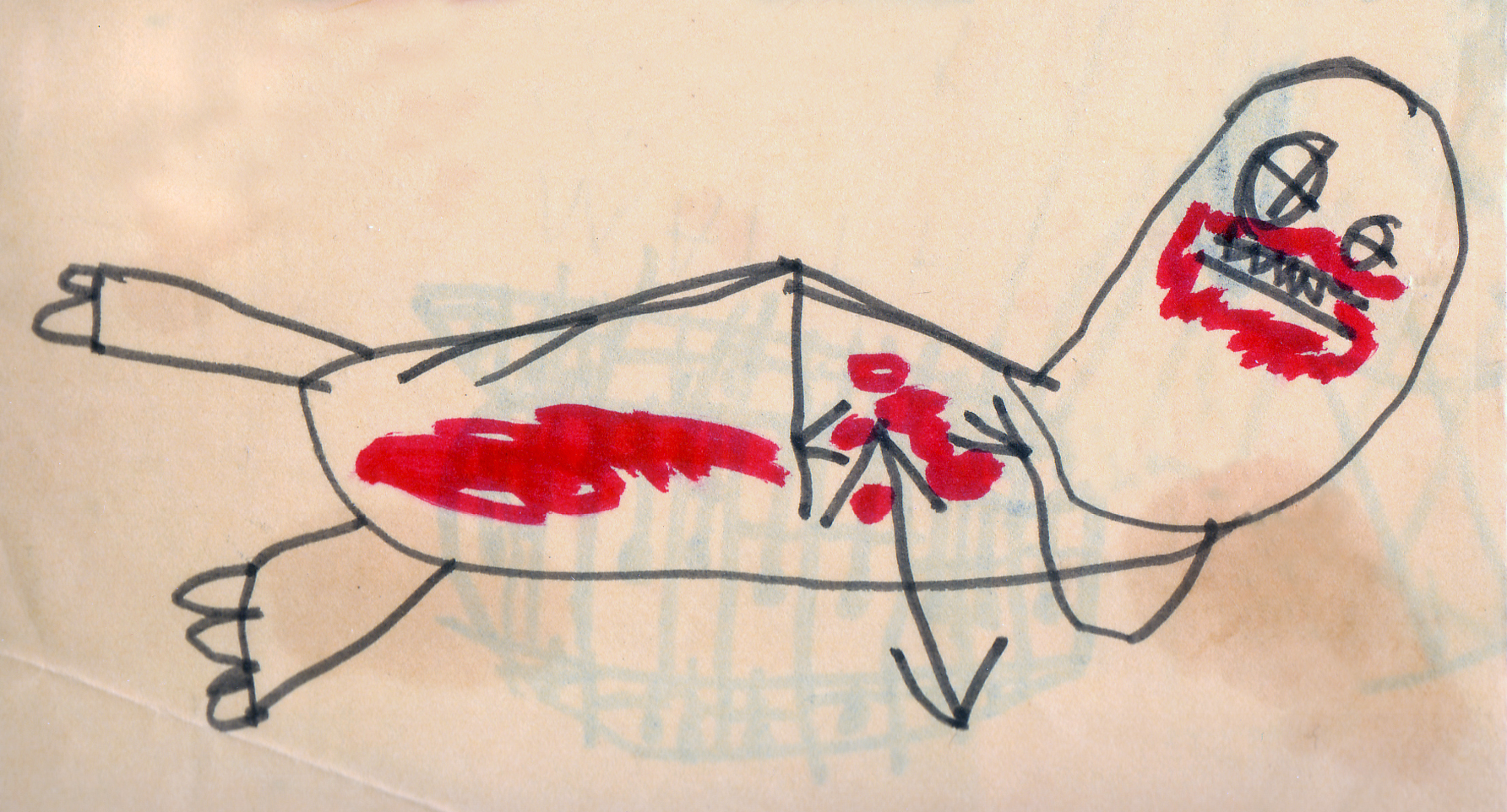 When I was five, blood and guts were a common theme.