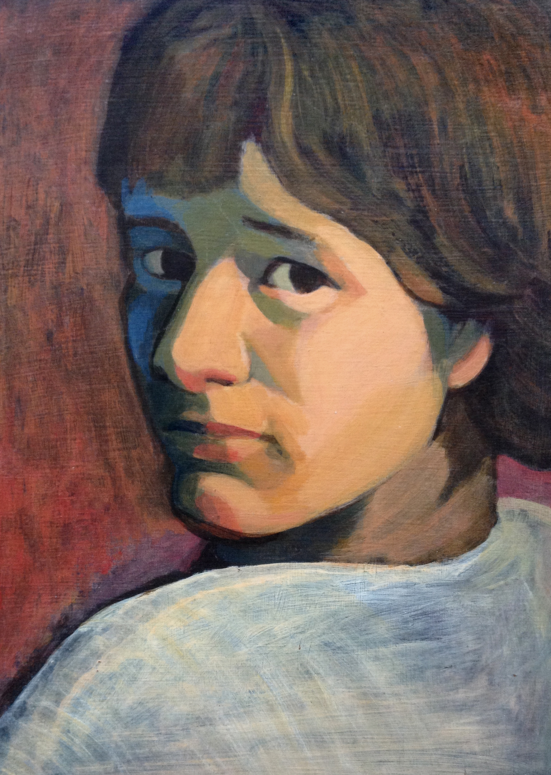 My mother's painting of me as a teenager.