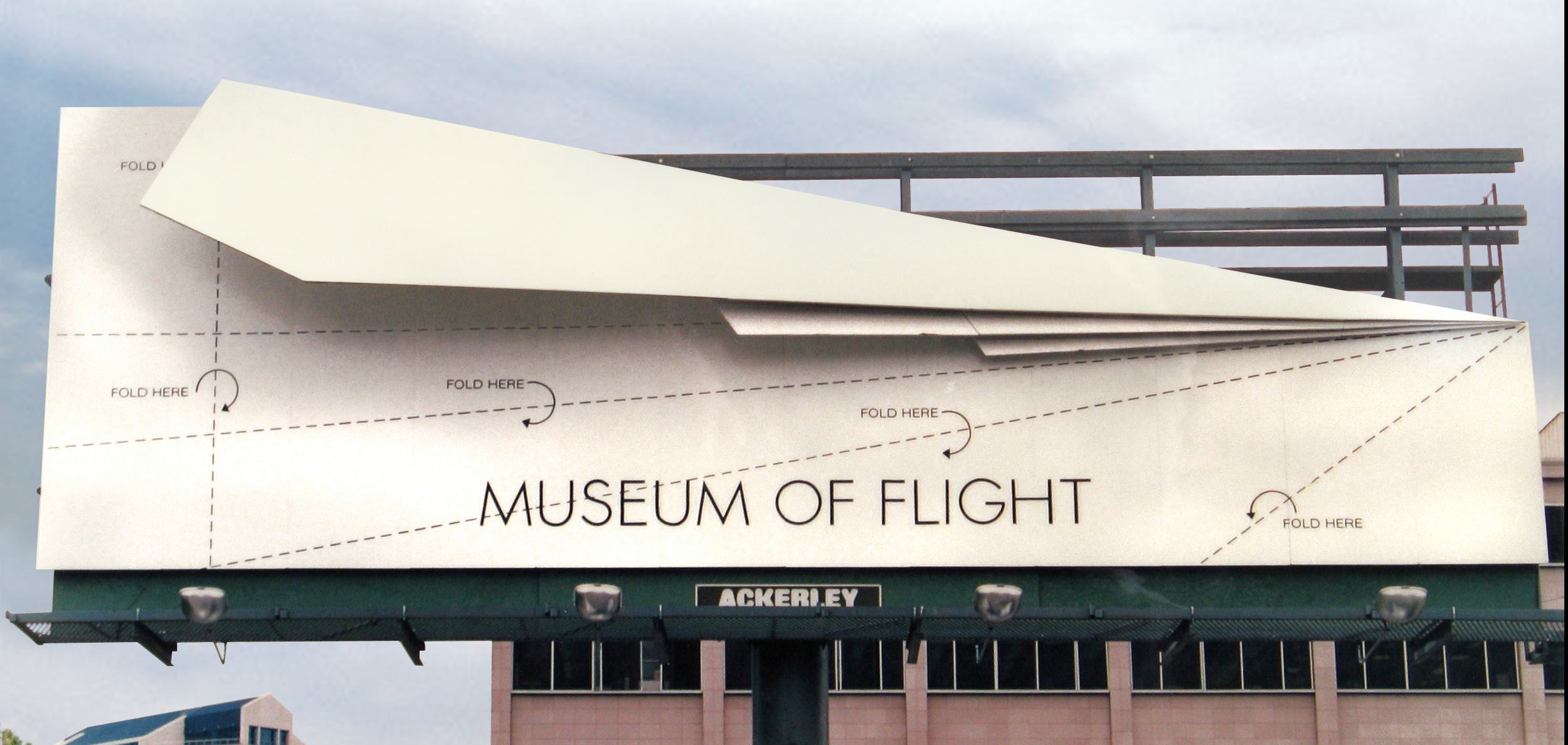This huge outdoor board was made of plywood. The image said it all, so we didn't muck it up with a clever headline.