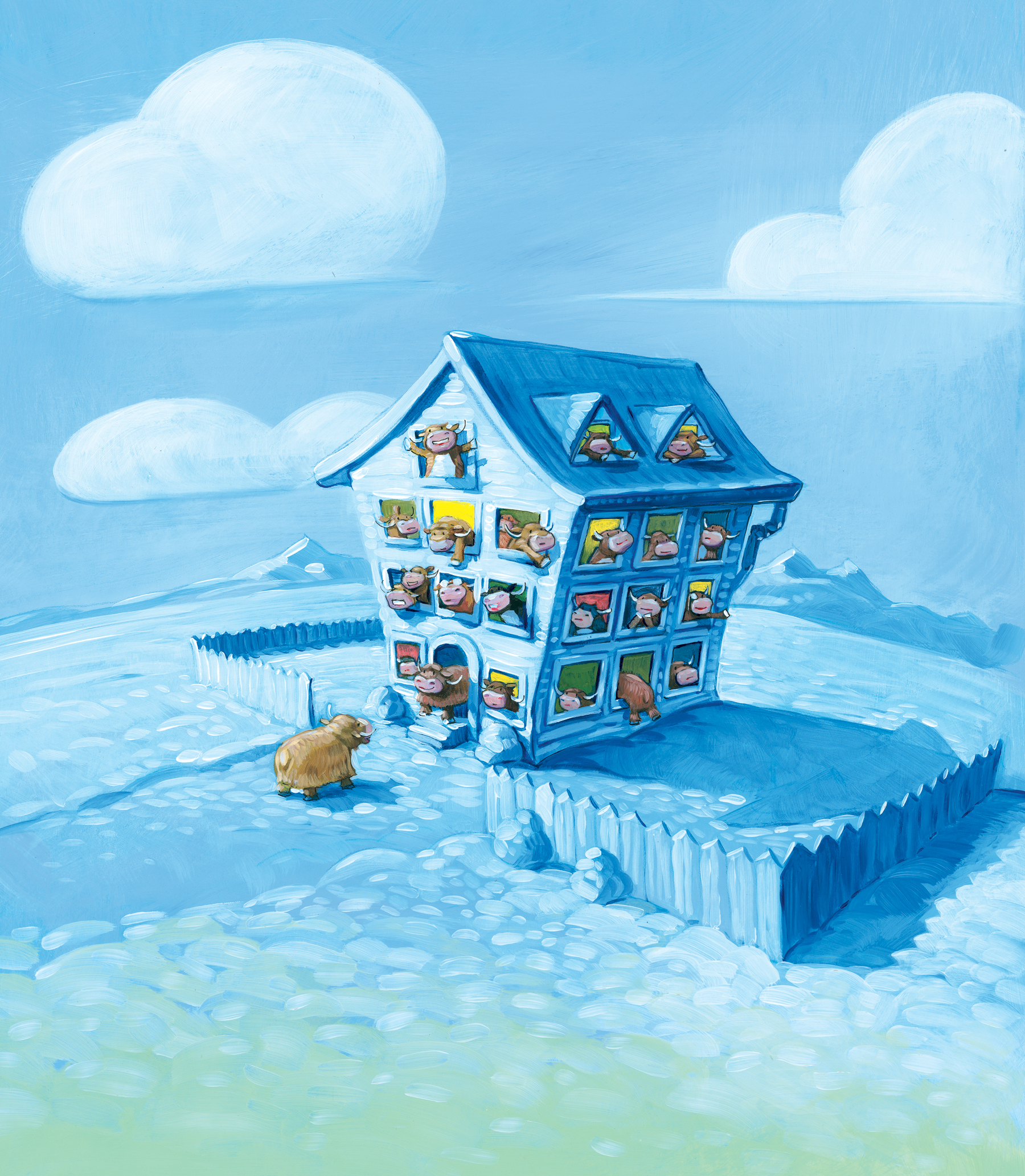 Ice House 11" wide. Oil on illustration board, 2011. $400 . Buy this painting.