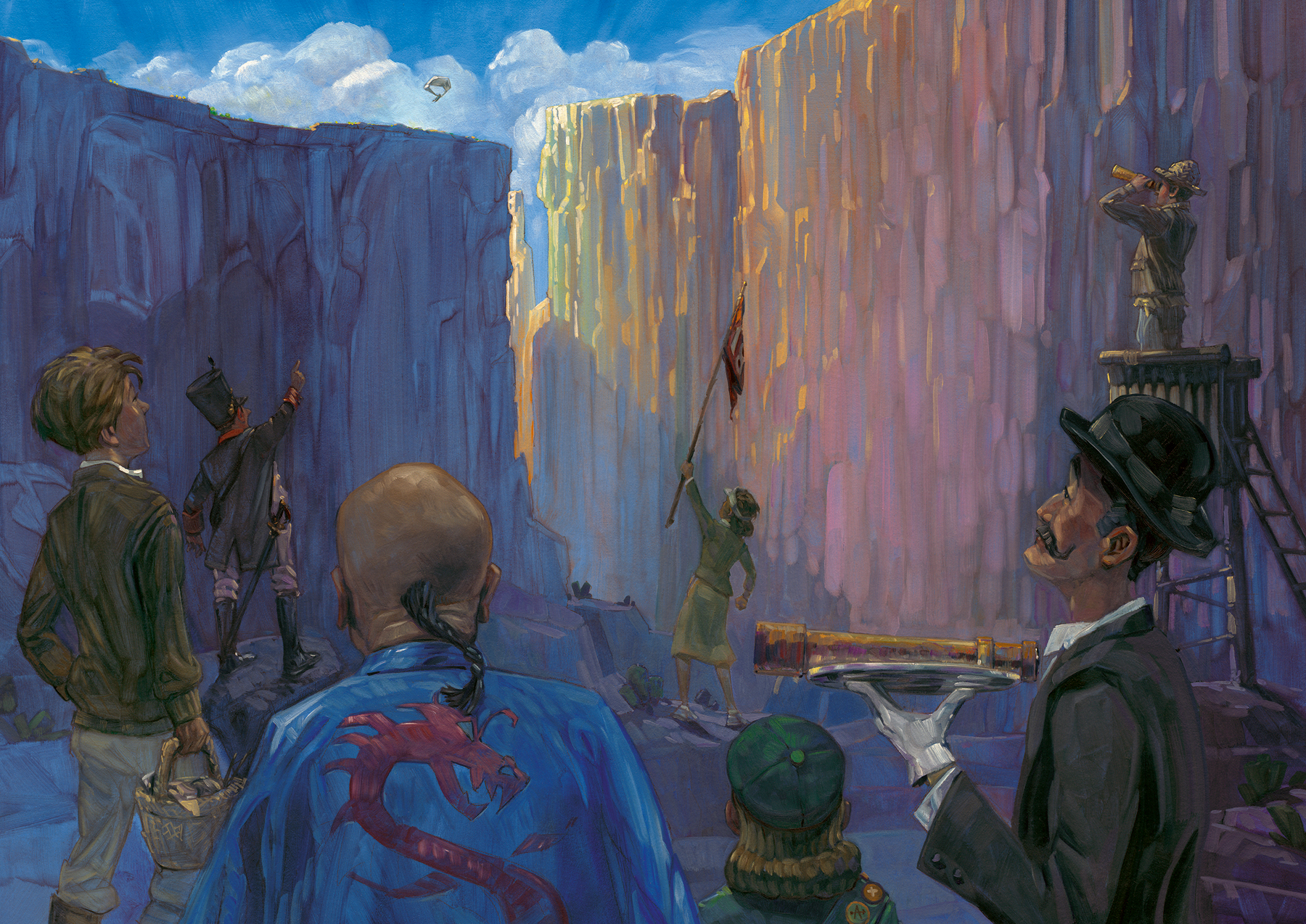 Lost Canyon 24" wide. Oil on illustration board, 2011. $800 . Buy this painting.