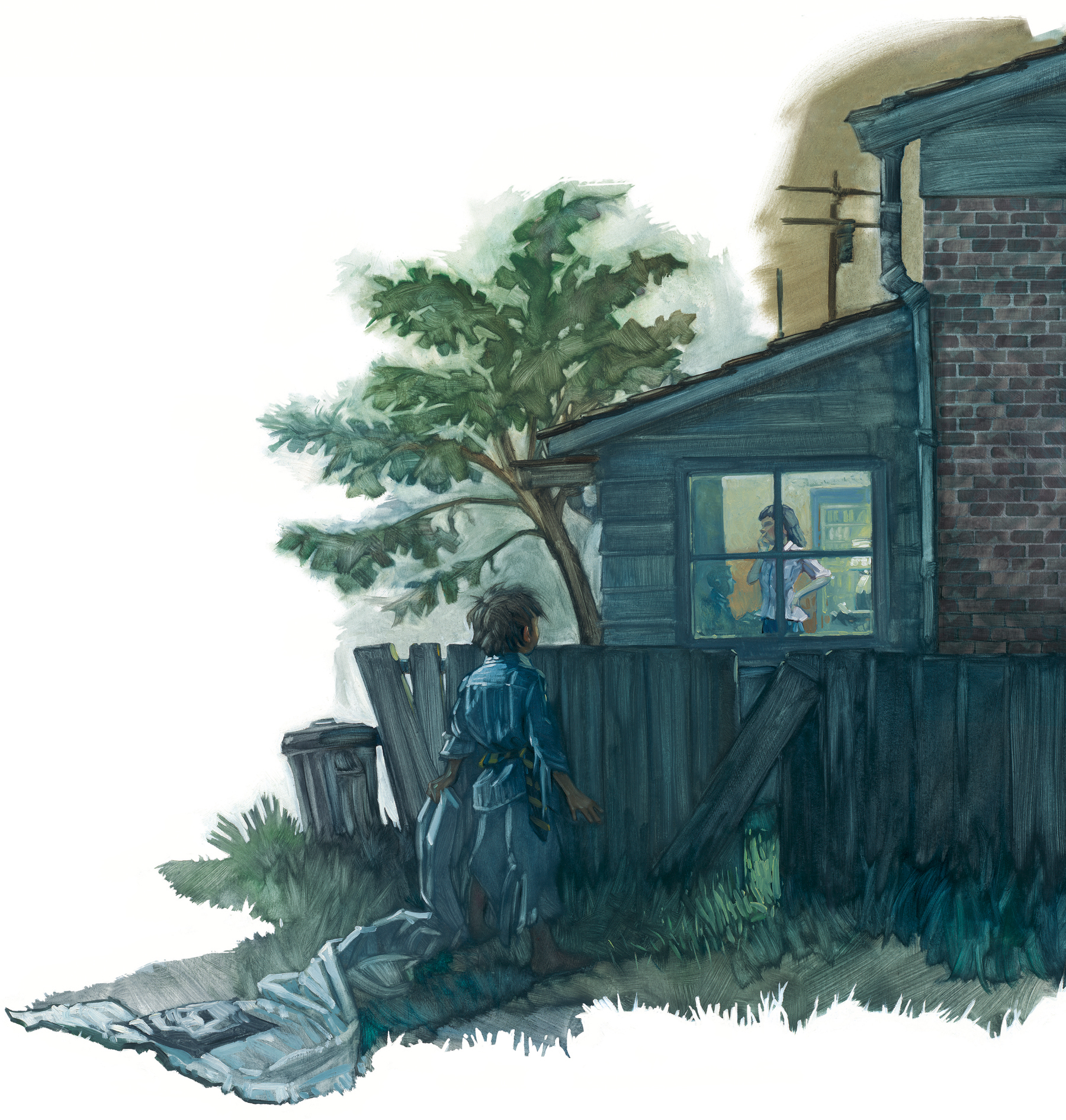 Homecoming 20" wide. Oil on illustration board, 2011. $500 . Buy this painting.