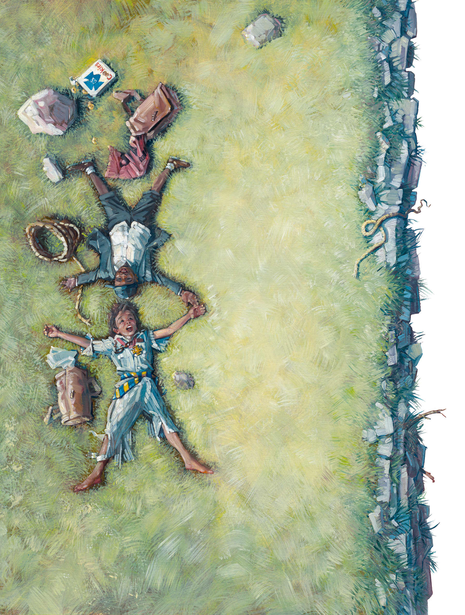 Made it! 17" wide. Oil on illustration board, 2011. $600 . Buy this painting.