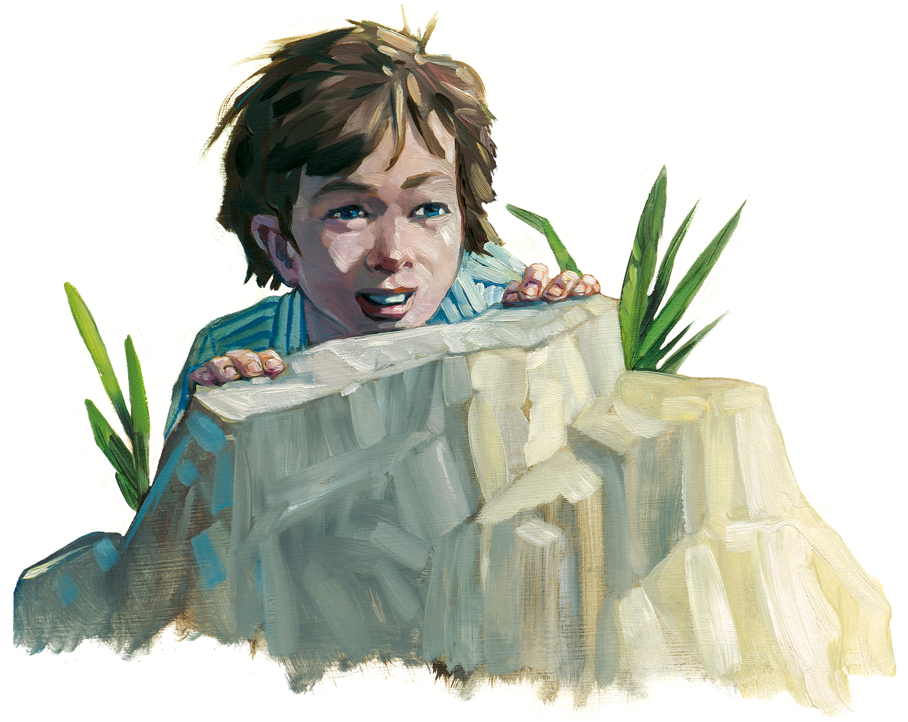 Scouting 10" wide. Oil on illustration board, 2011. $100 . Buy this painting.