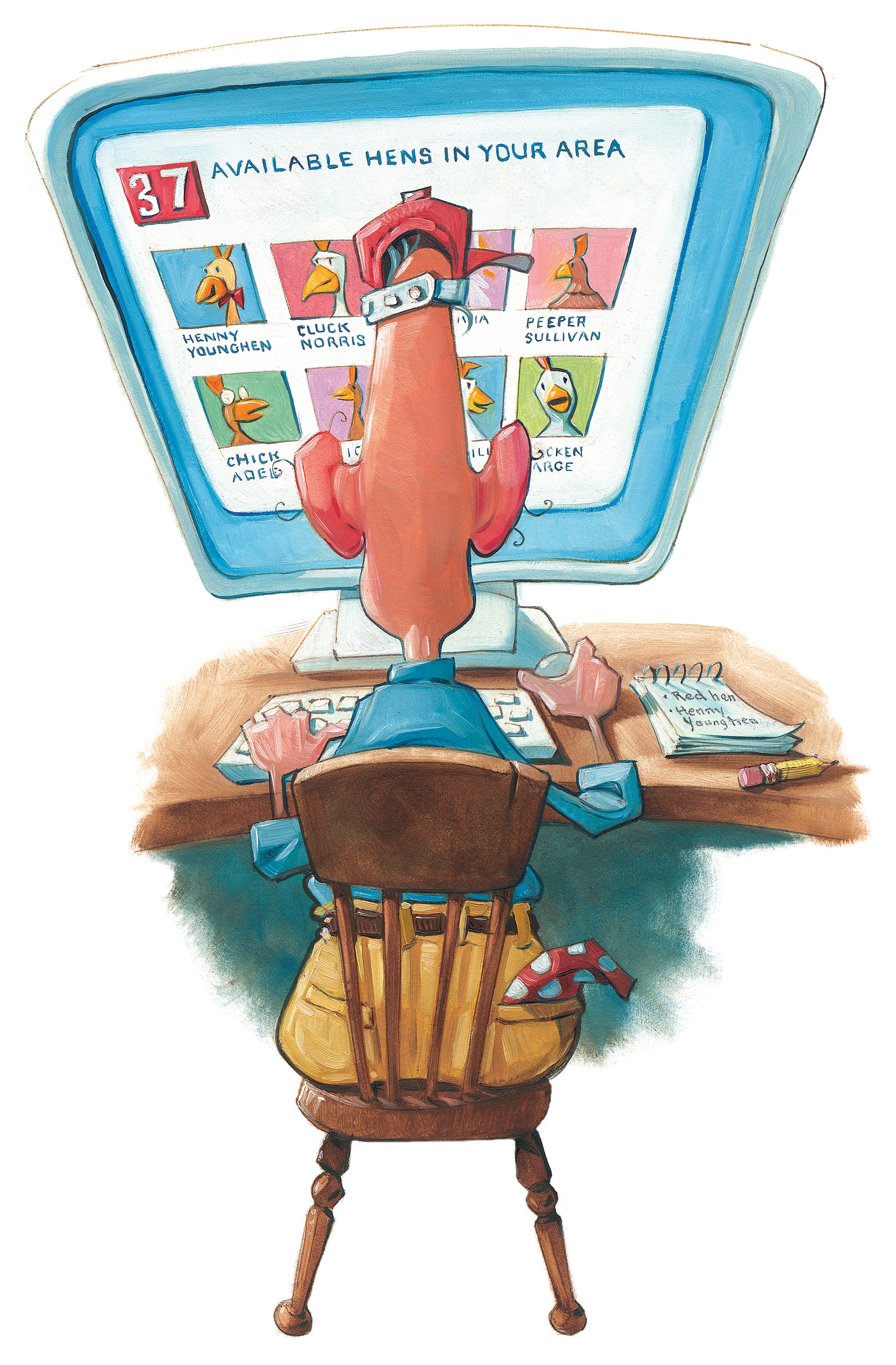 Online 11" wide. Acrylic and Oil on illustration board, 2013. $400. Buy this painting. 