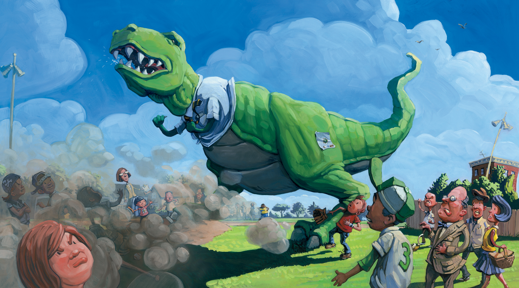 I'll Ump! 25" wide. Oil on illustration board, 2010. $600 . Buy this painting.