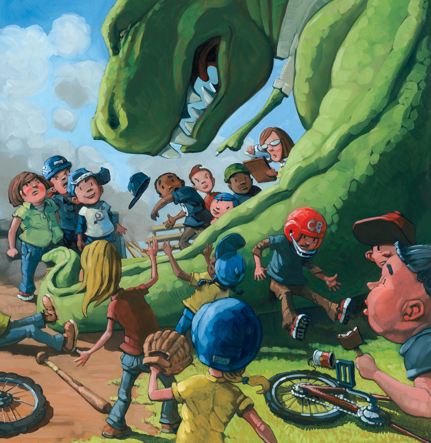 Choosing Sides 13" wide. Oil on illustration board, 2010. $400 . Buy this painting.