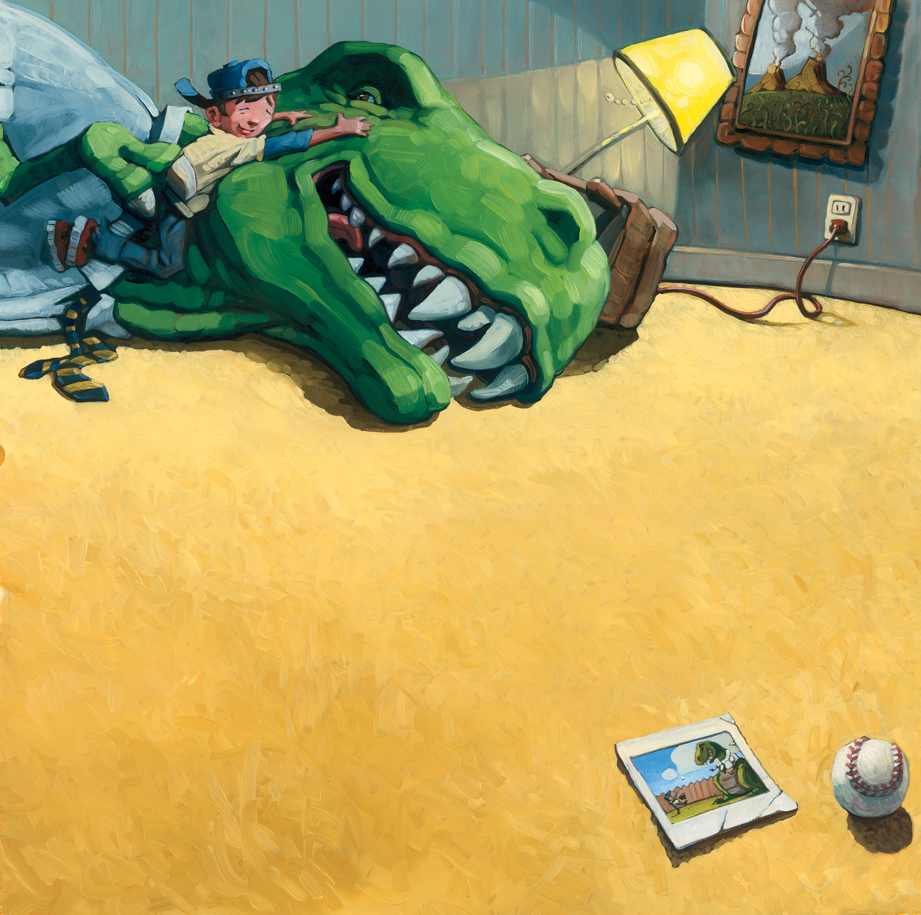 Come Down for a Hug 13" wide. Oil on illustration board, 2010. $400 . Buy this painting.
