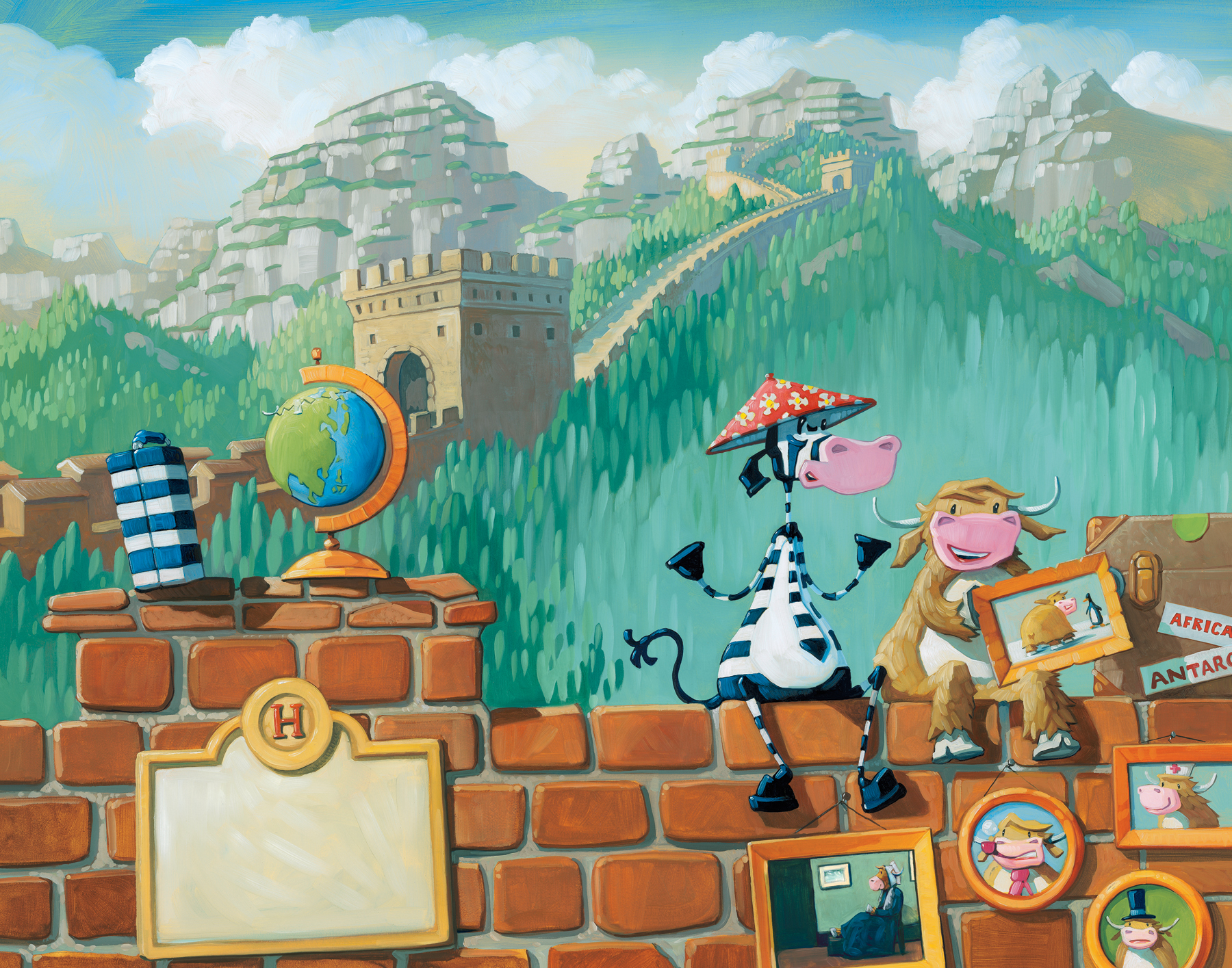 Asia 22" wide. Oil on illustration board, 2013. $800 . Buy this painting.