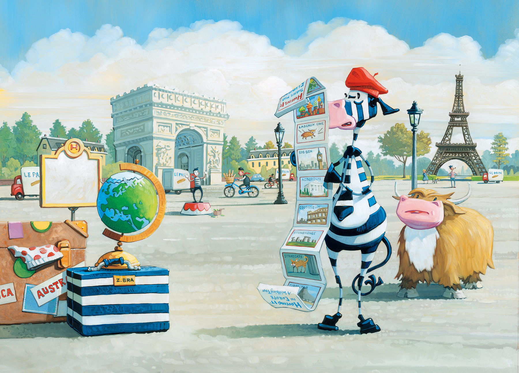 Europe 22" wide. Oil on illustration board, 2013. $800 . Buy this painting.