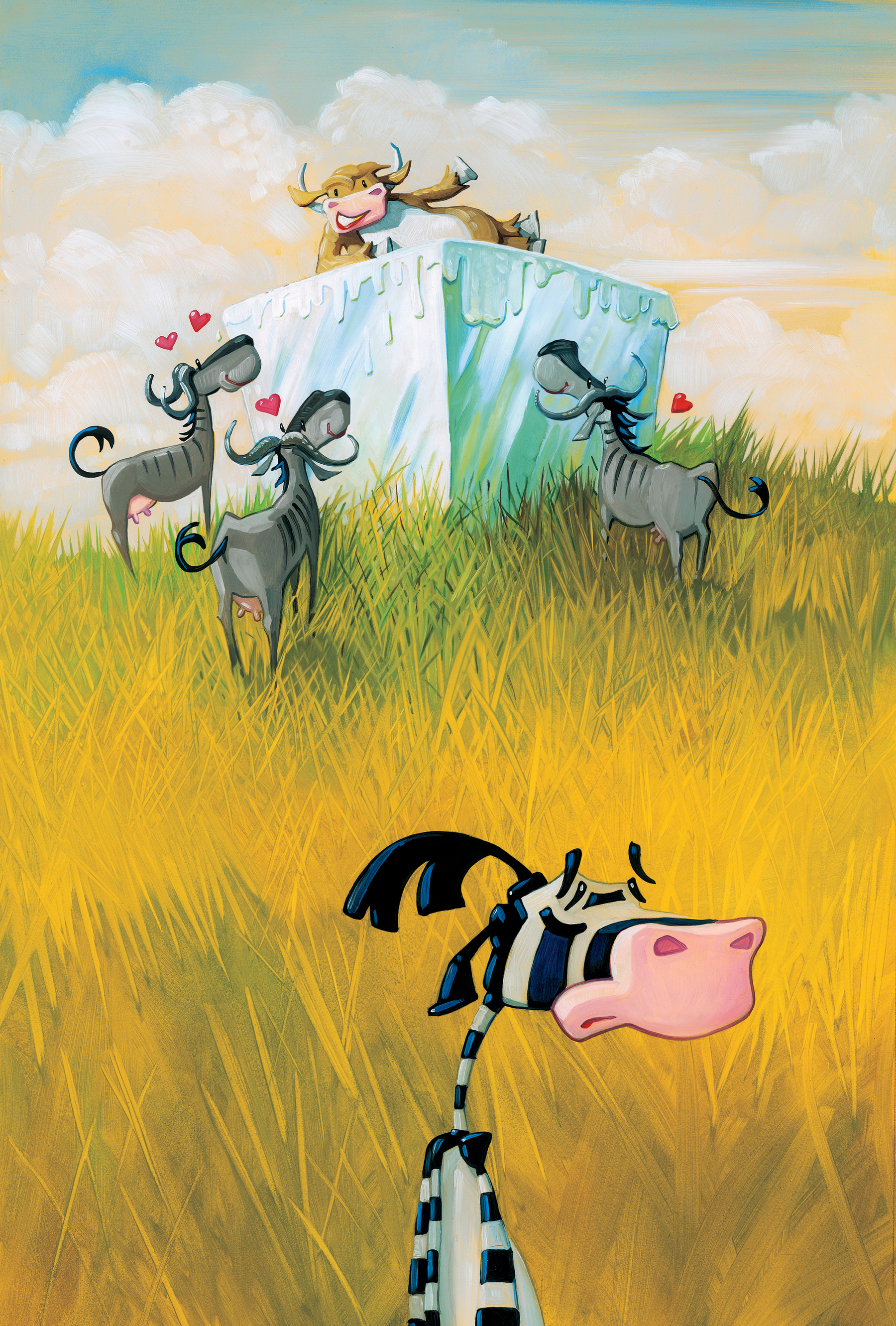 Cool Ox 11" wide. Oil on illustration board, 2013. $400 . Buy this painting.