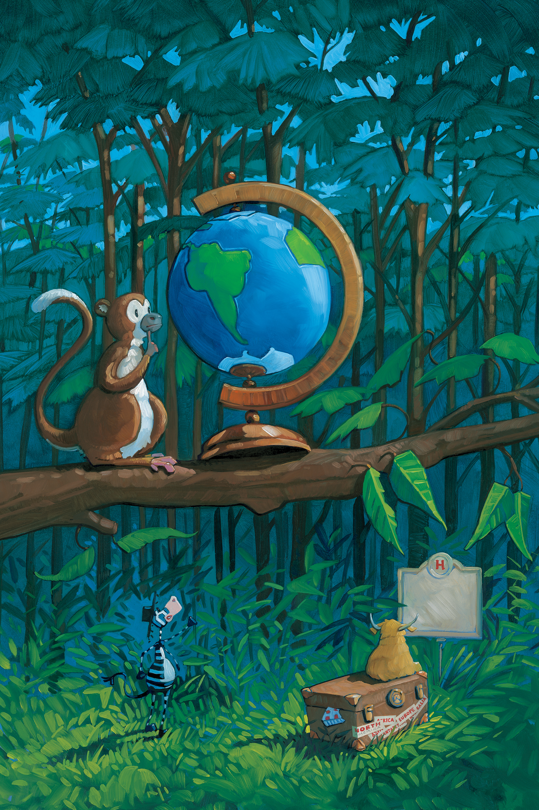 Amazon 11" wide. Oil on illustration board, 2013. $300 . Buy this painting.